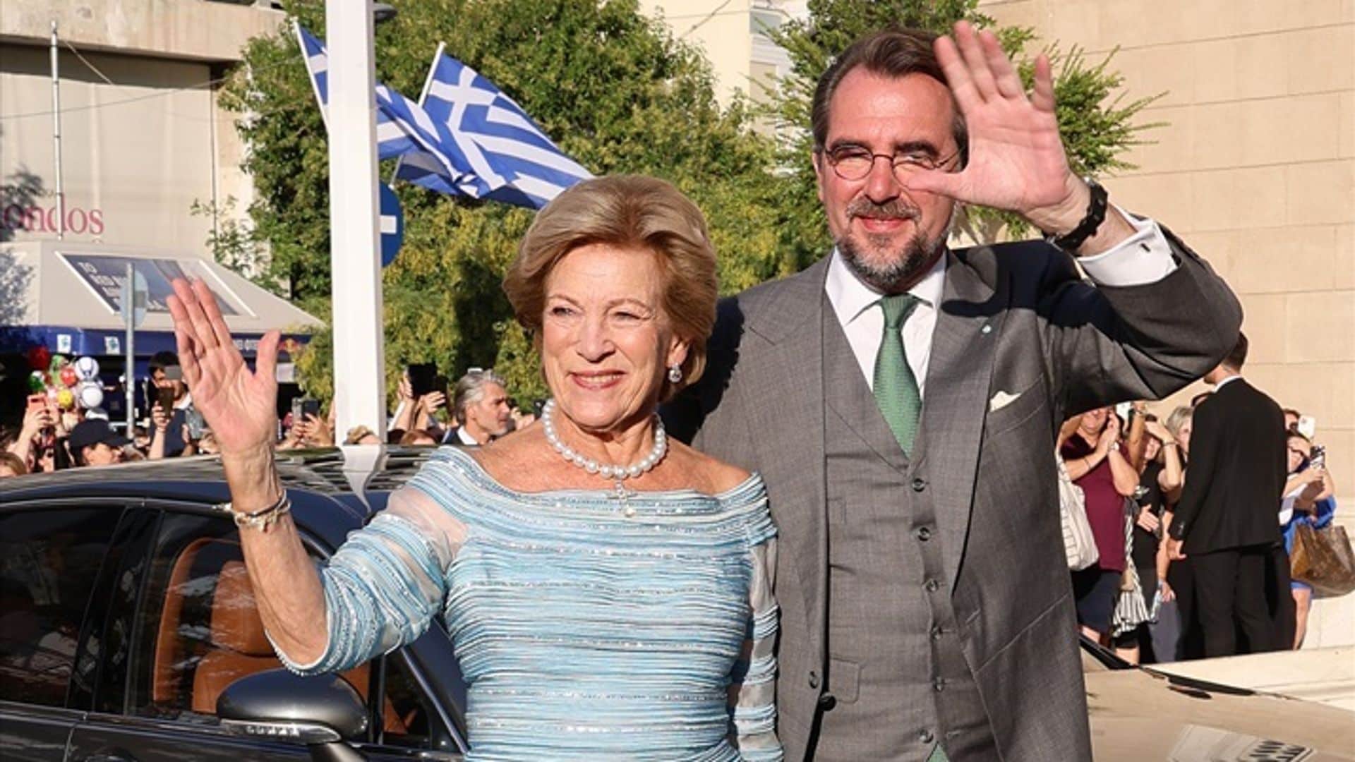 Ana Marí­a de Dinamarca y su hijo, Nicolás de Grecia