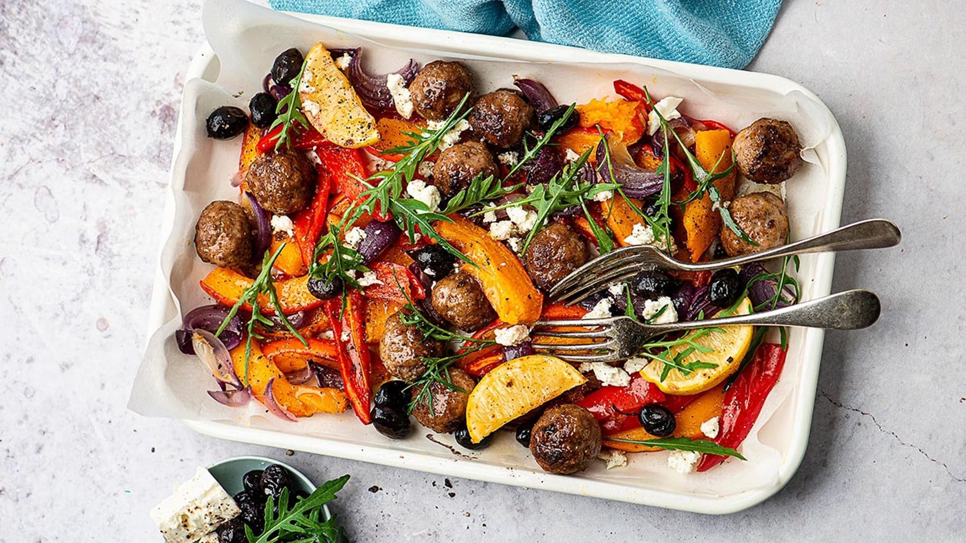 Calabaza con albóndigas