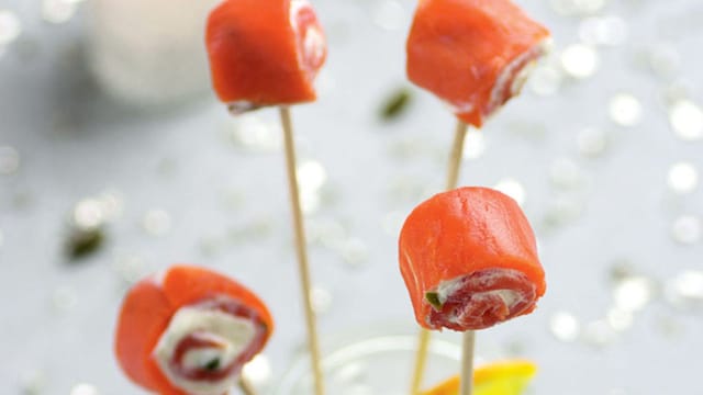 rollitos salmon pistacho mascarpone ricotta