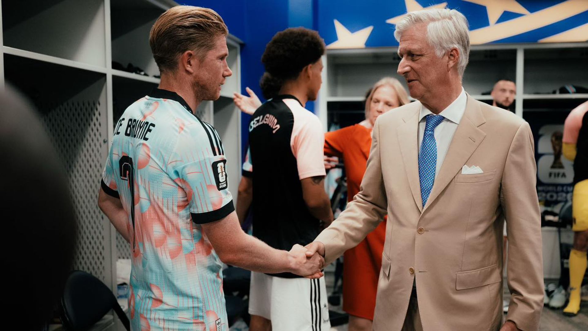 Felipe de Bélgica con Kevin De Bruyne