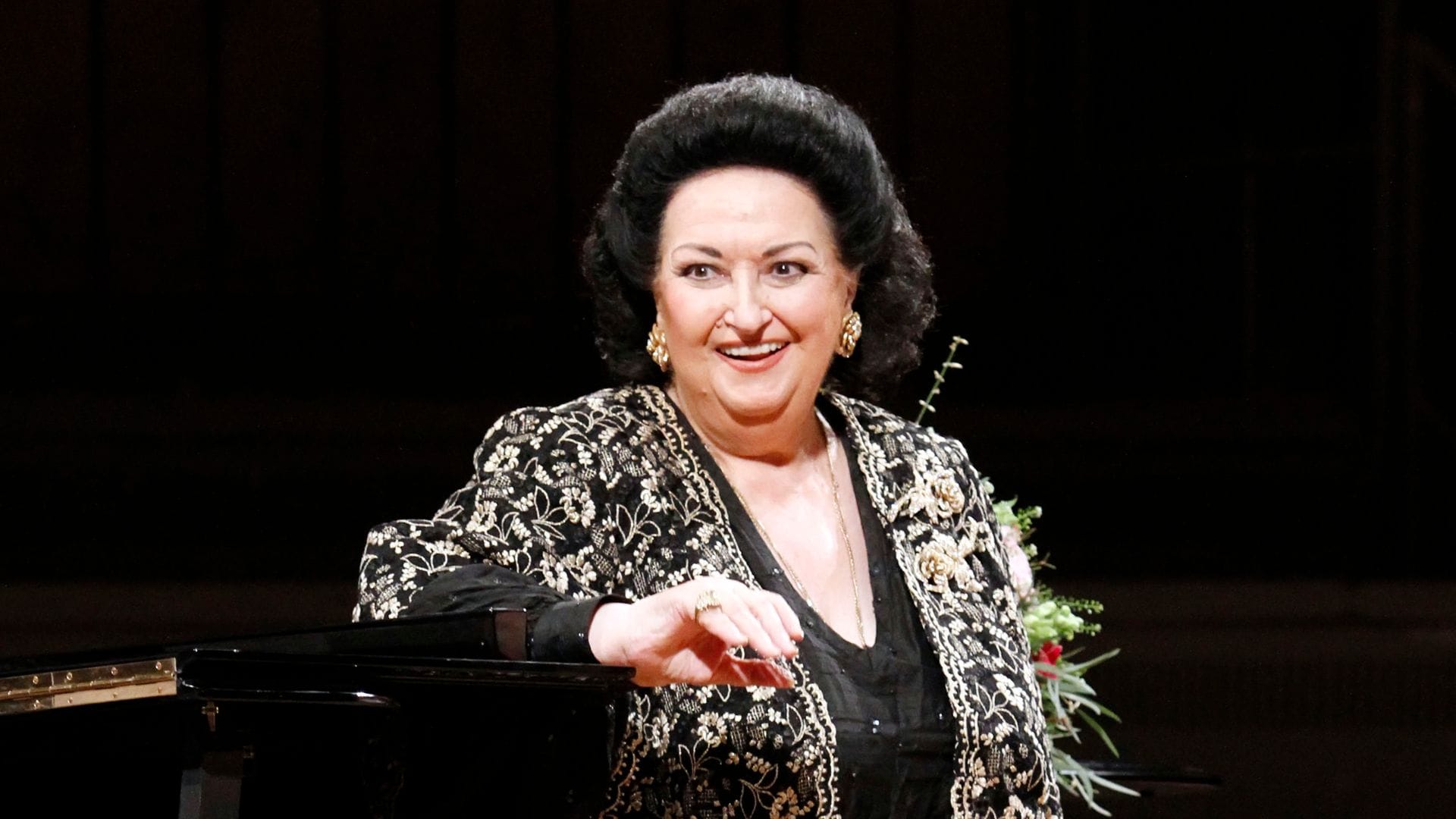 Montserrat Caballé durante un concierto con la Filarmónica en Berlín en 2011