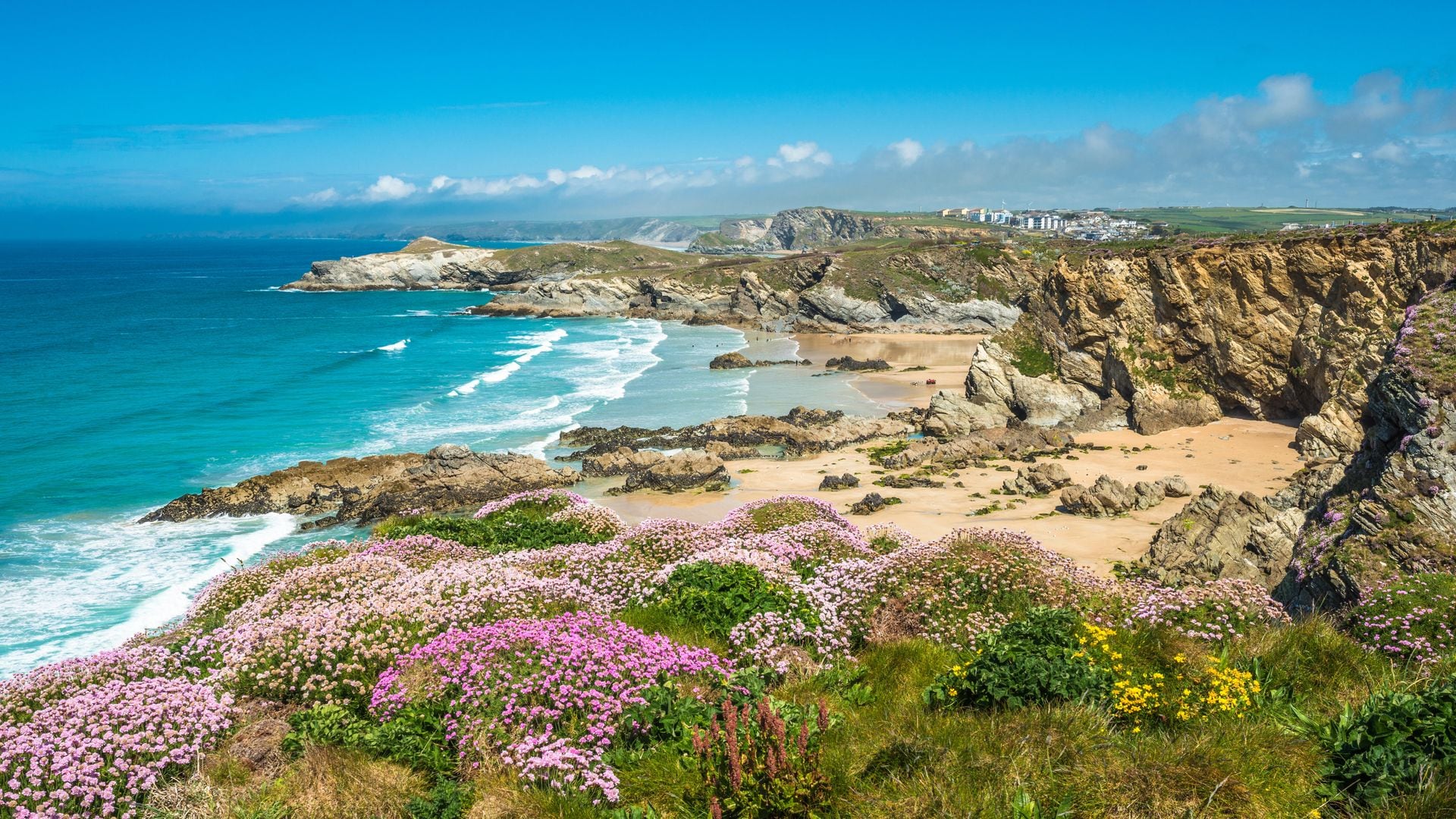 Playa de Newquayen Cornwall, Inglaterra