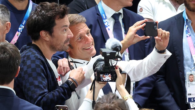 Jimmy Fallon y Macron. Juegos Olímpicos París 2024