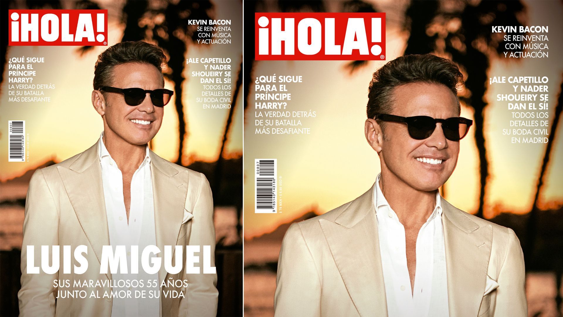 En ¡HOLA!, Luis Miguel, sus maravillosos 55 años junto al amor de su vida