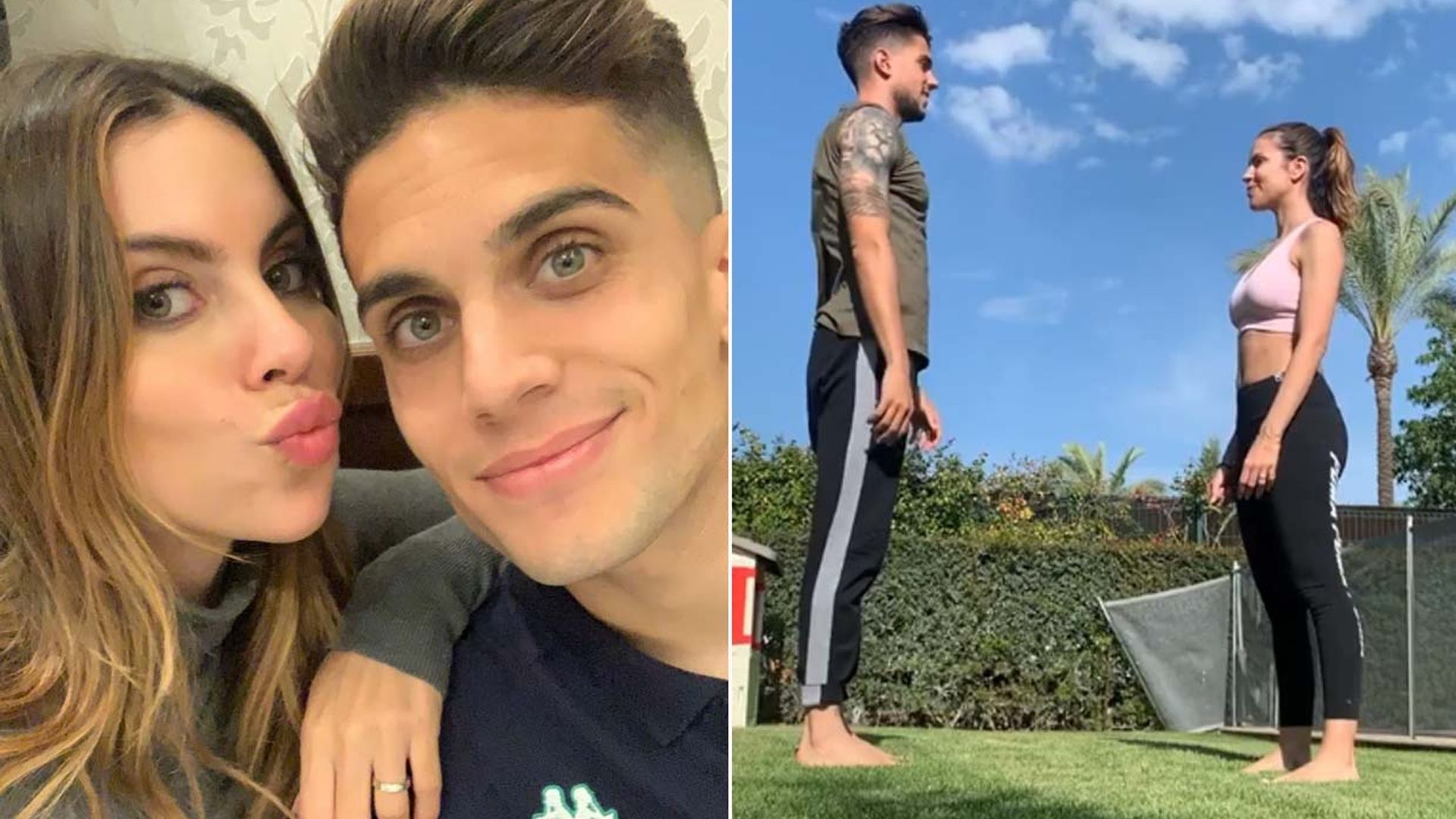 Un original baile y una curiosa modalidad de fútbol, los retos de Melissa Jiménez y Marc Bartra