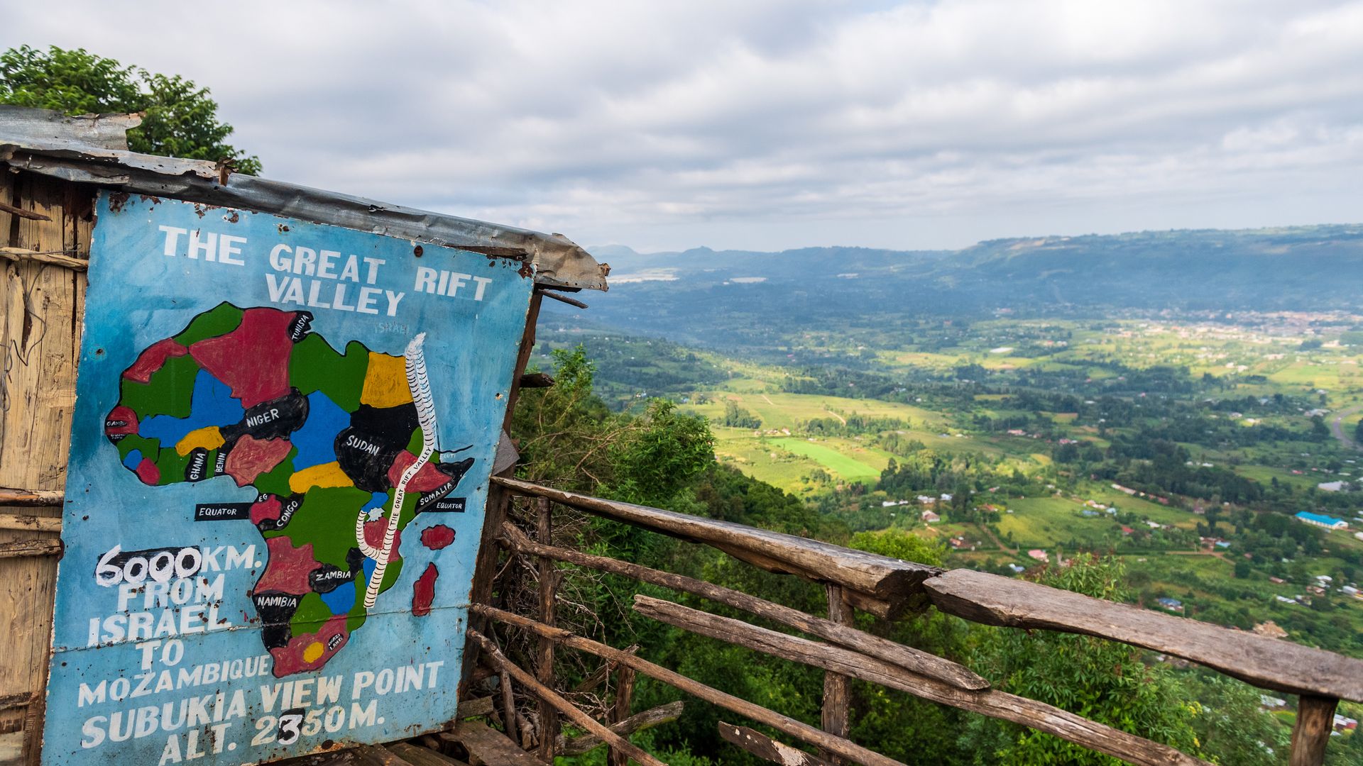 El Gran Valle del Rift, situado en el Este de África 