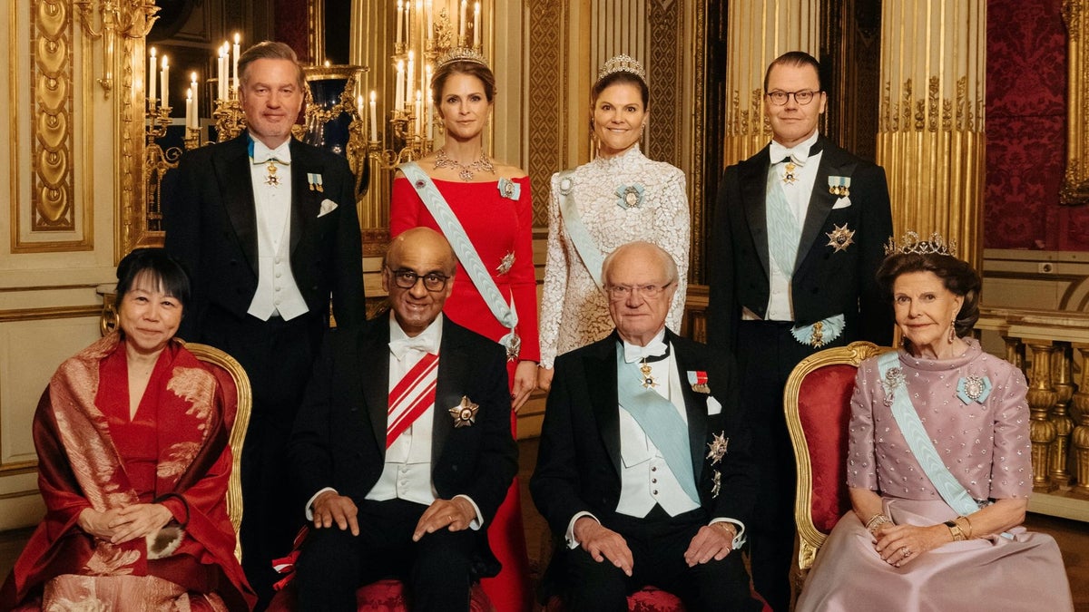 Swedish royals host Singapore president at Stockholm state banquet