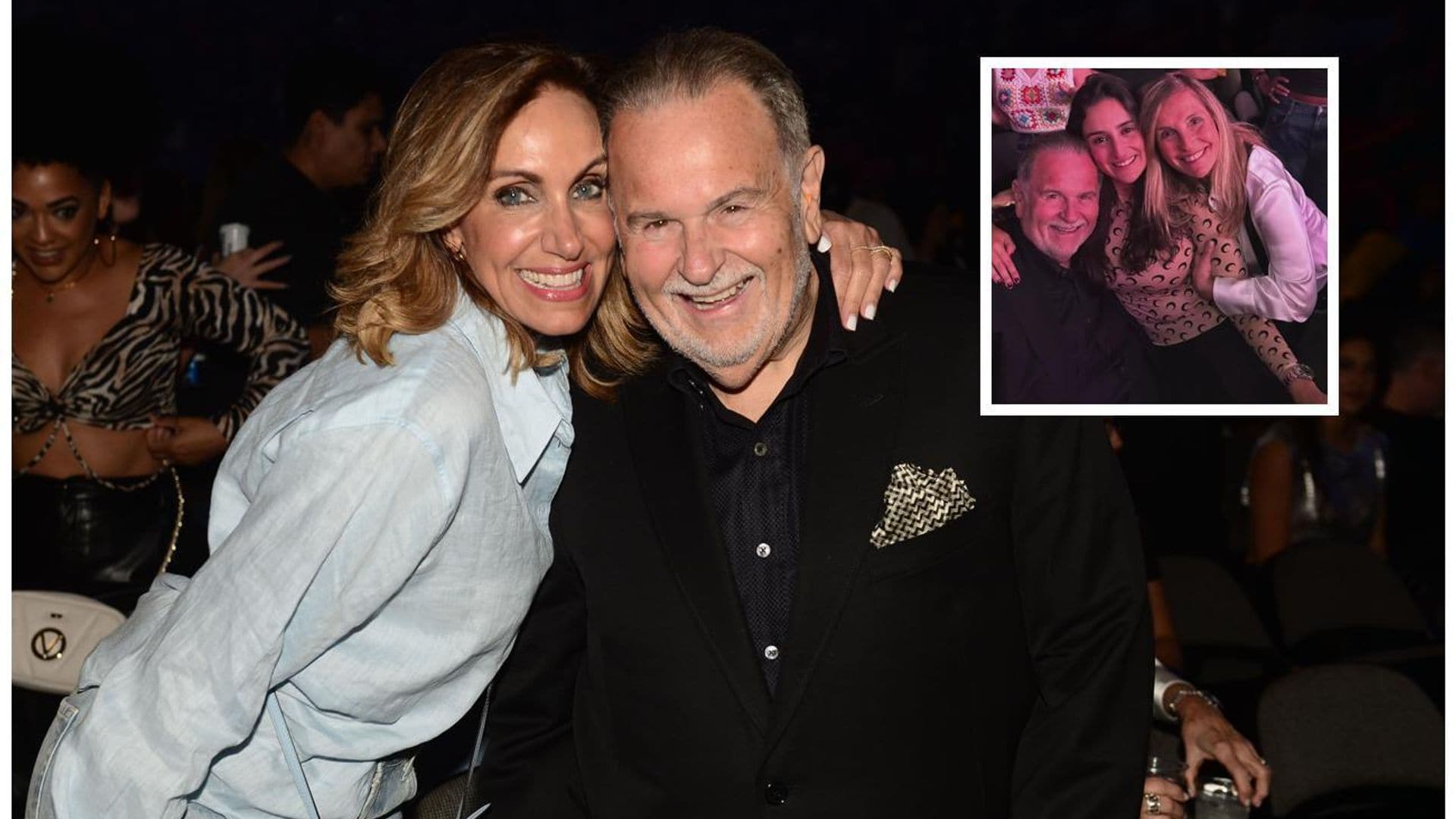 Lili Estefan y su hija, Raúl de Molina y su familia, y Dayanara Torres disfrutan juntos el concierto de Don Omar