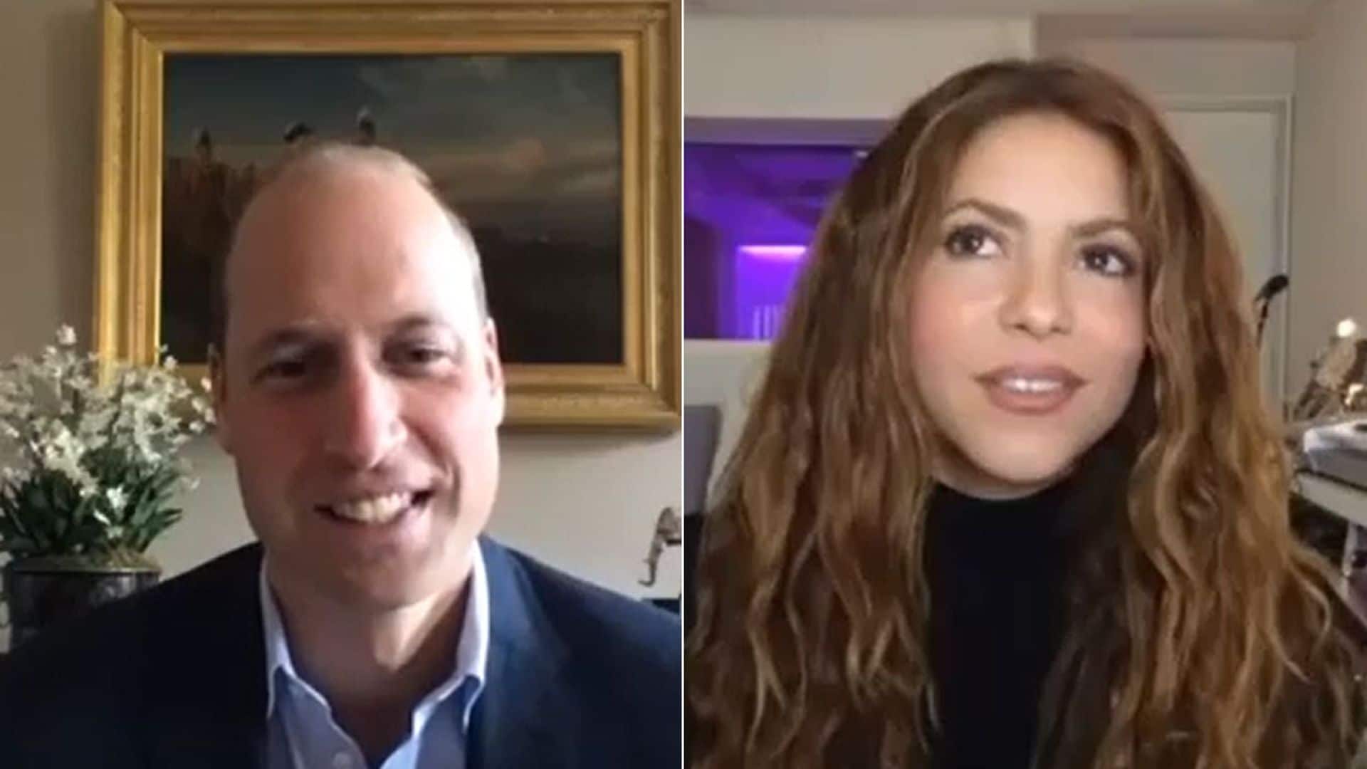 Los planes eco con sus hijos, la afición al skate... la animada charla de Shakira con el príncipe Guillermo