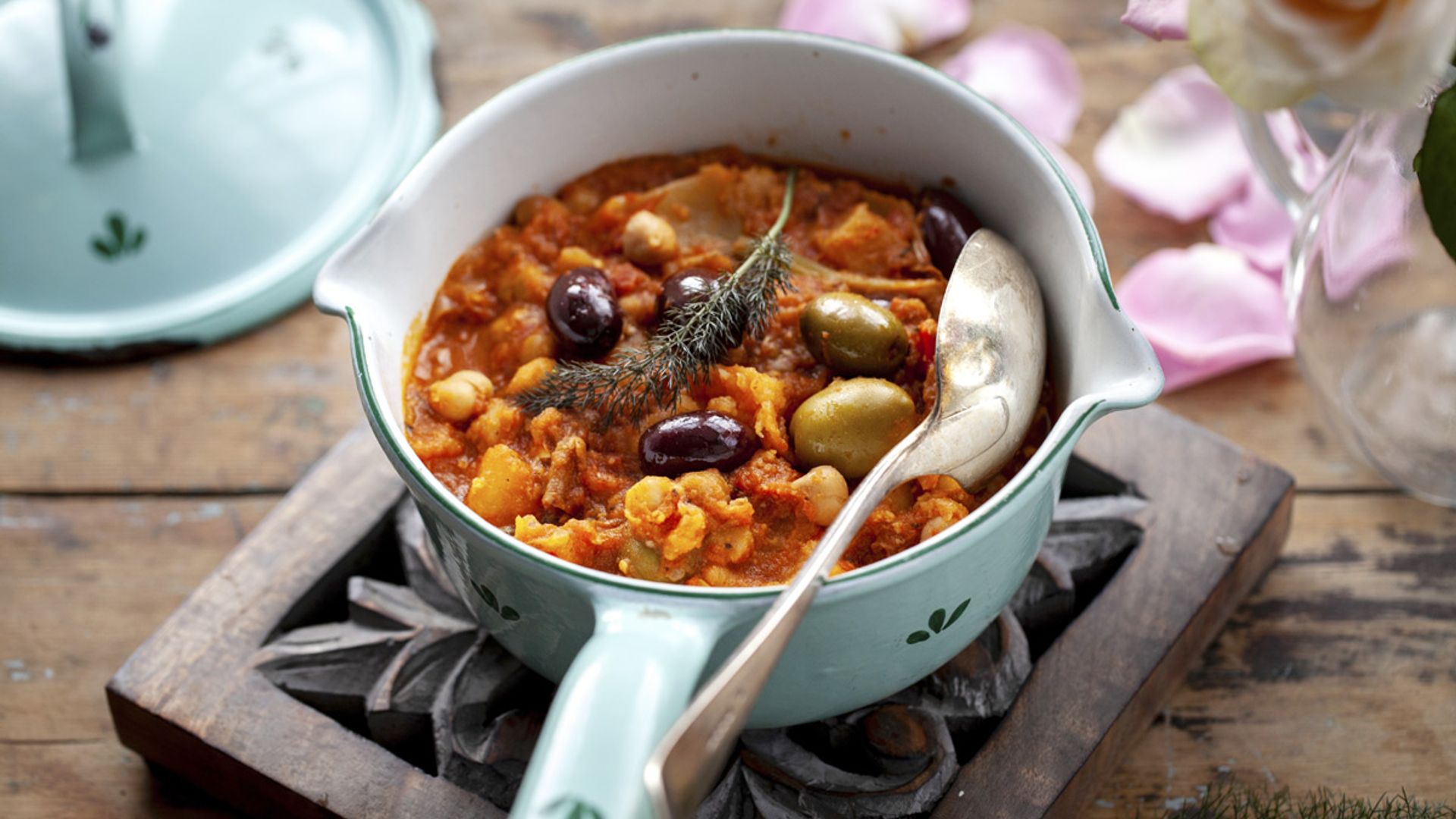 Guiso de garbanzos con calabaza y 'harissa'