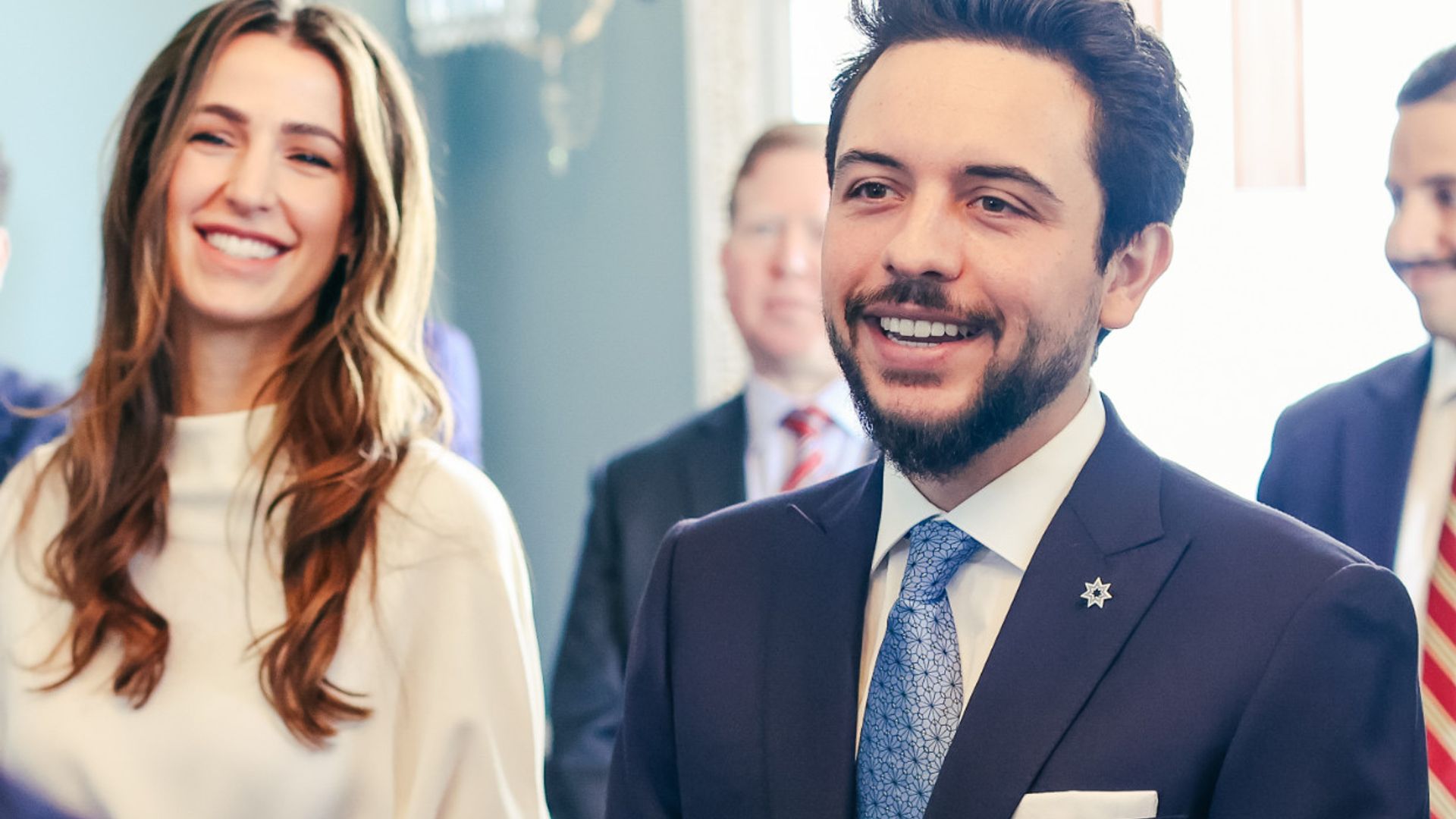 Rajwa de Jordania en su primer acto internacional como princesa