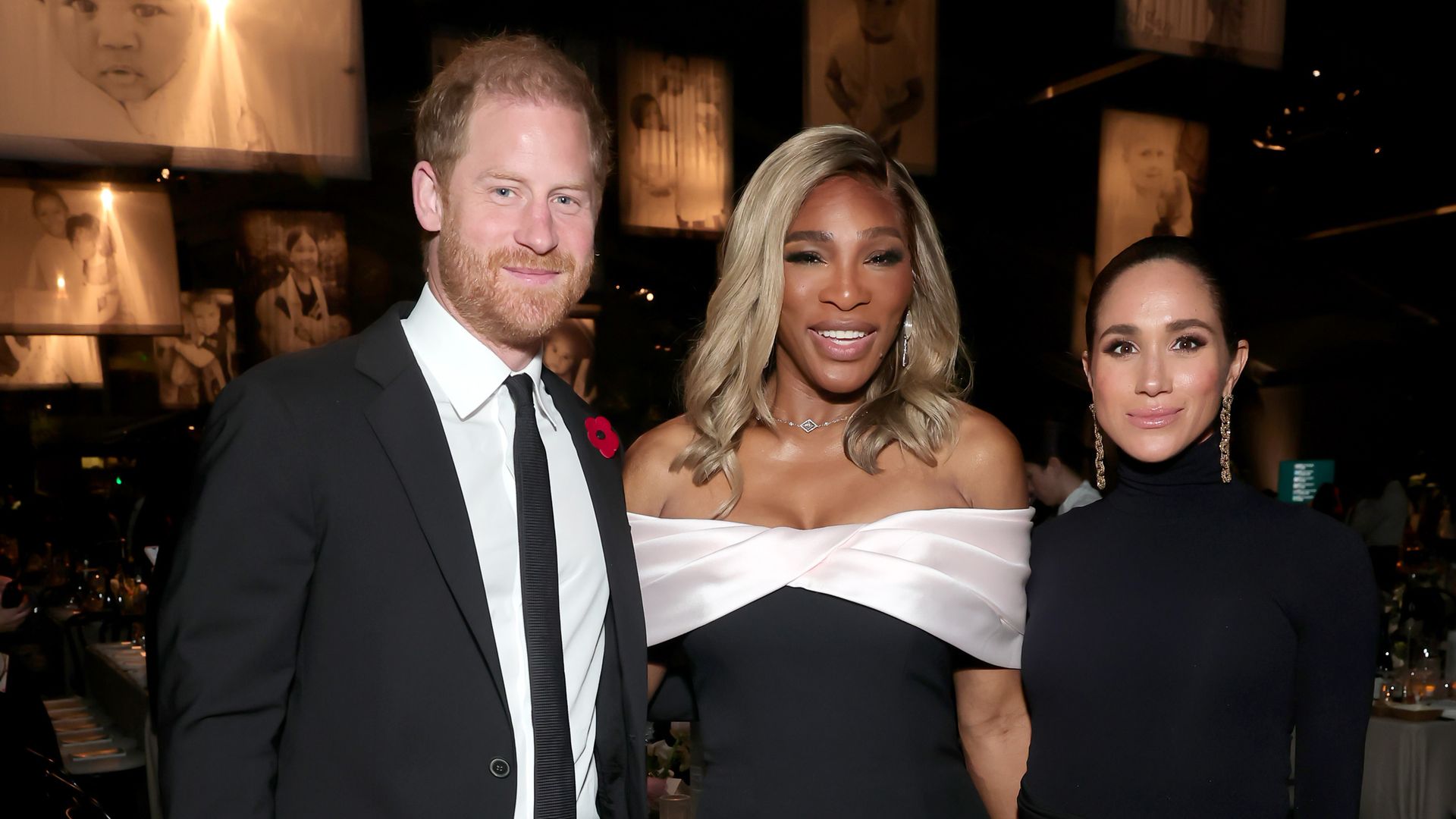 El príncipe Harry también se hizo presente en esta gala y en el homenaje a Serena