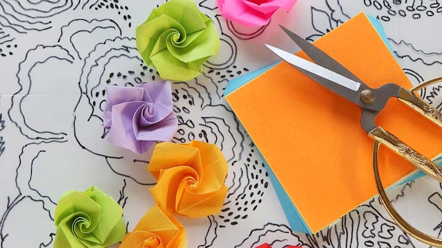 flores papel