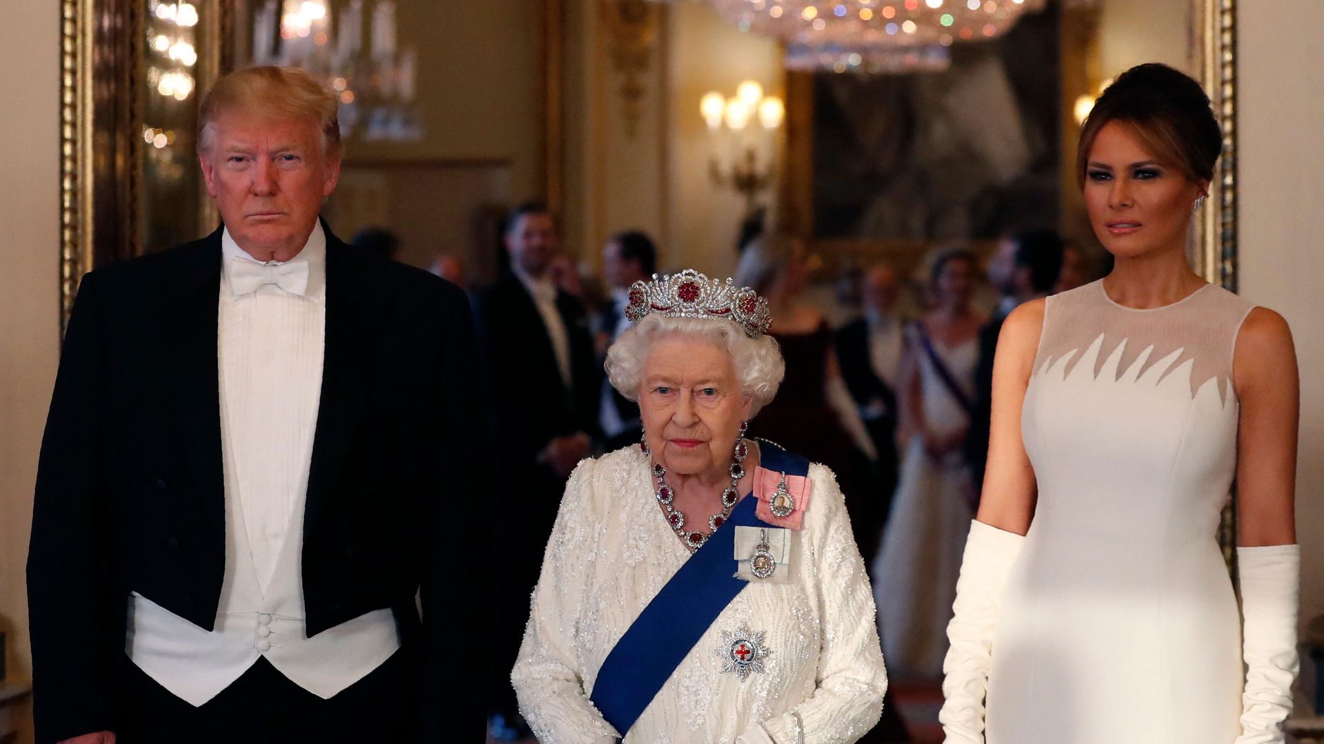 Donald y Melania Trump con Isabel II en 2019 durante una visita de Estado del presidente estadounidense a Reino Unido
