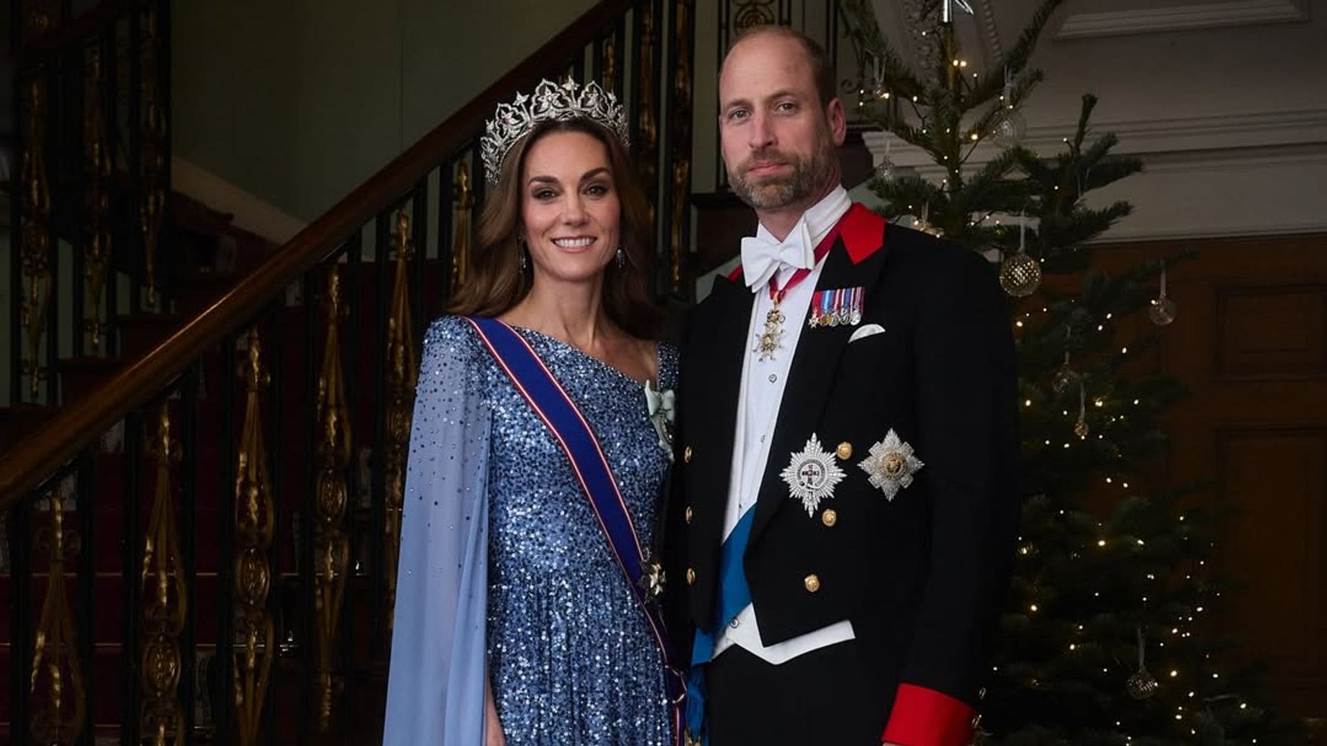 Kate Middleton y el príncipe Guillermo en el banquete de Estado con el presidente de Alemania