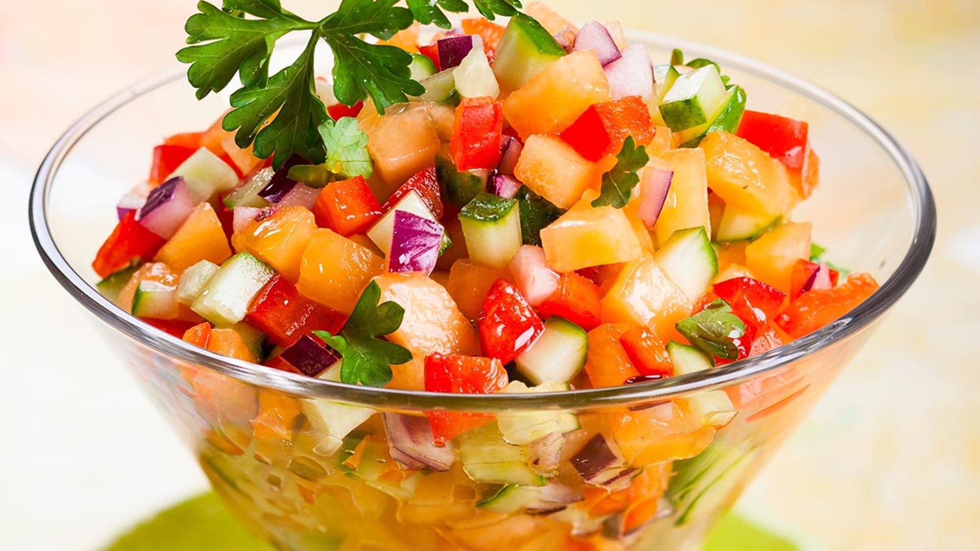 Picadillo de melón y verduras