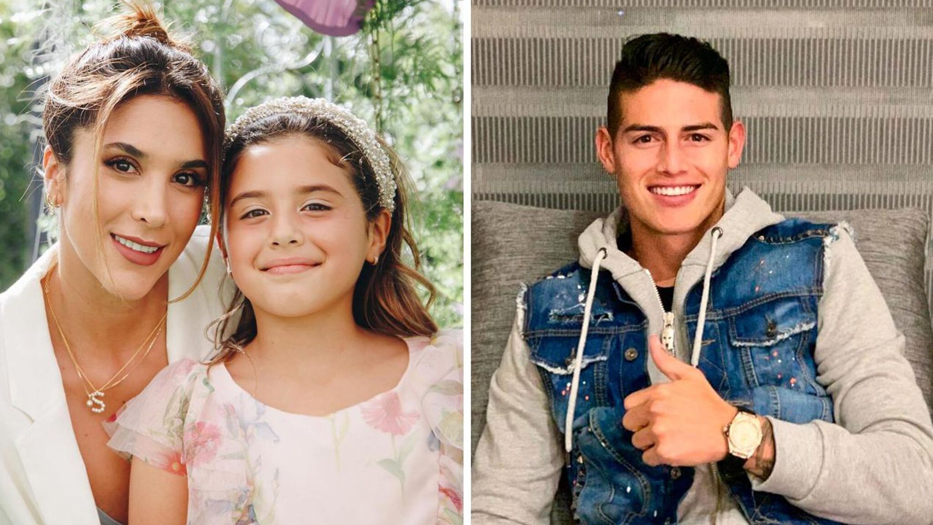 James Rodríguez y Daniela Ospina, jugando basquetbol con su hija Salomé | ¡HOLA!
