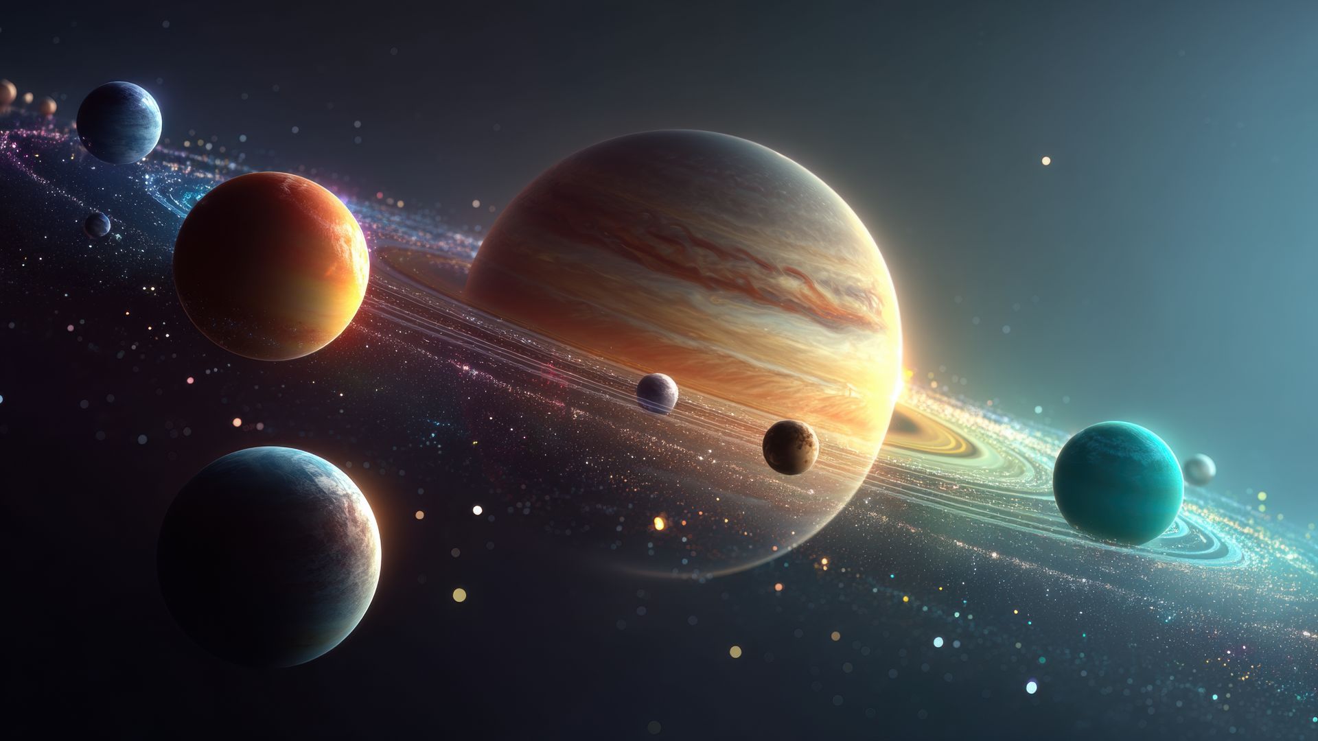 Saturno y sus lunas