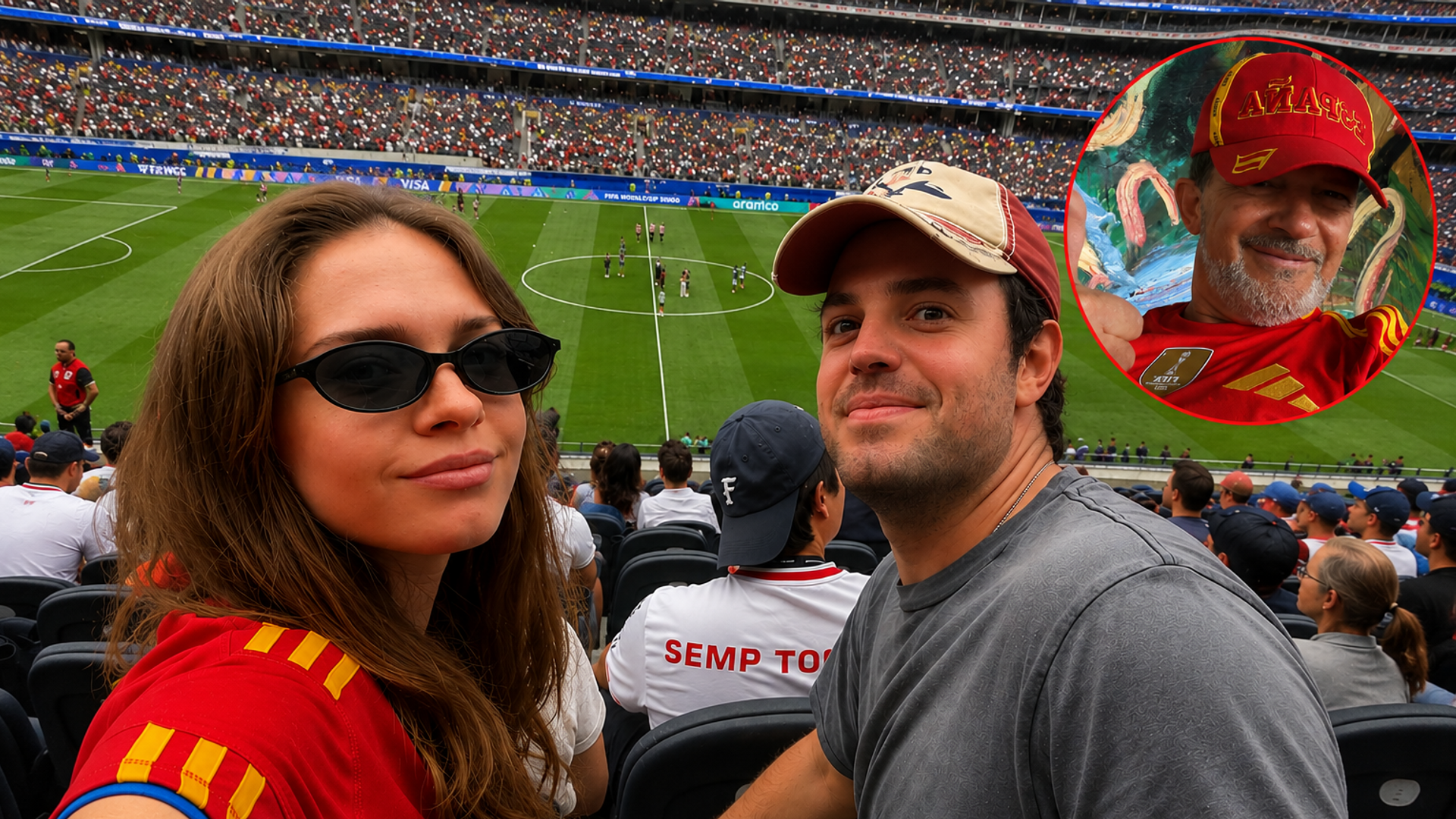Tú en Málaga y yo en Los Ángeles: la forma en la que Antonio Banderas y su hija Stella celebraron la victoria de España en el Mundial a miles de kilómetros