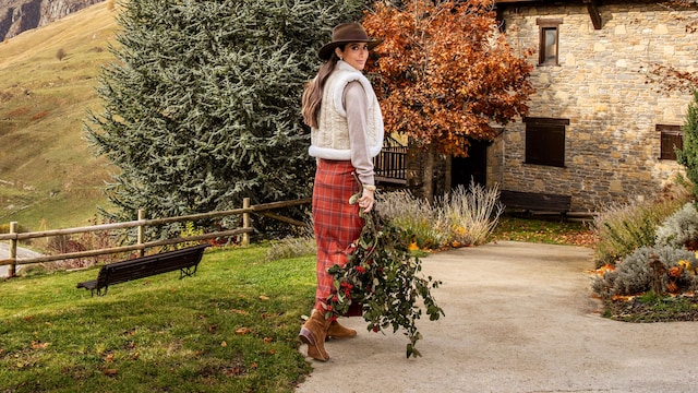 María Fernández-Rubíes en su casa de Baqueira Beret