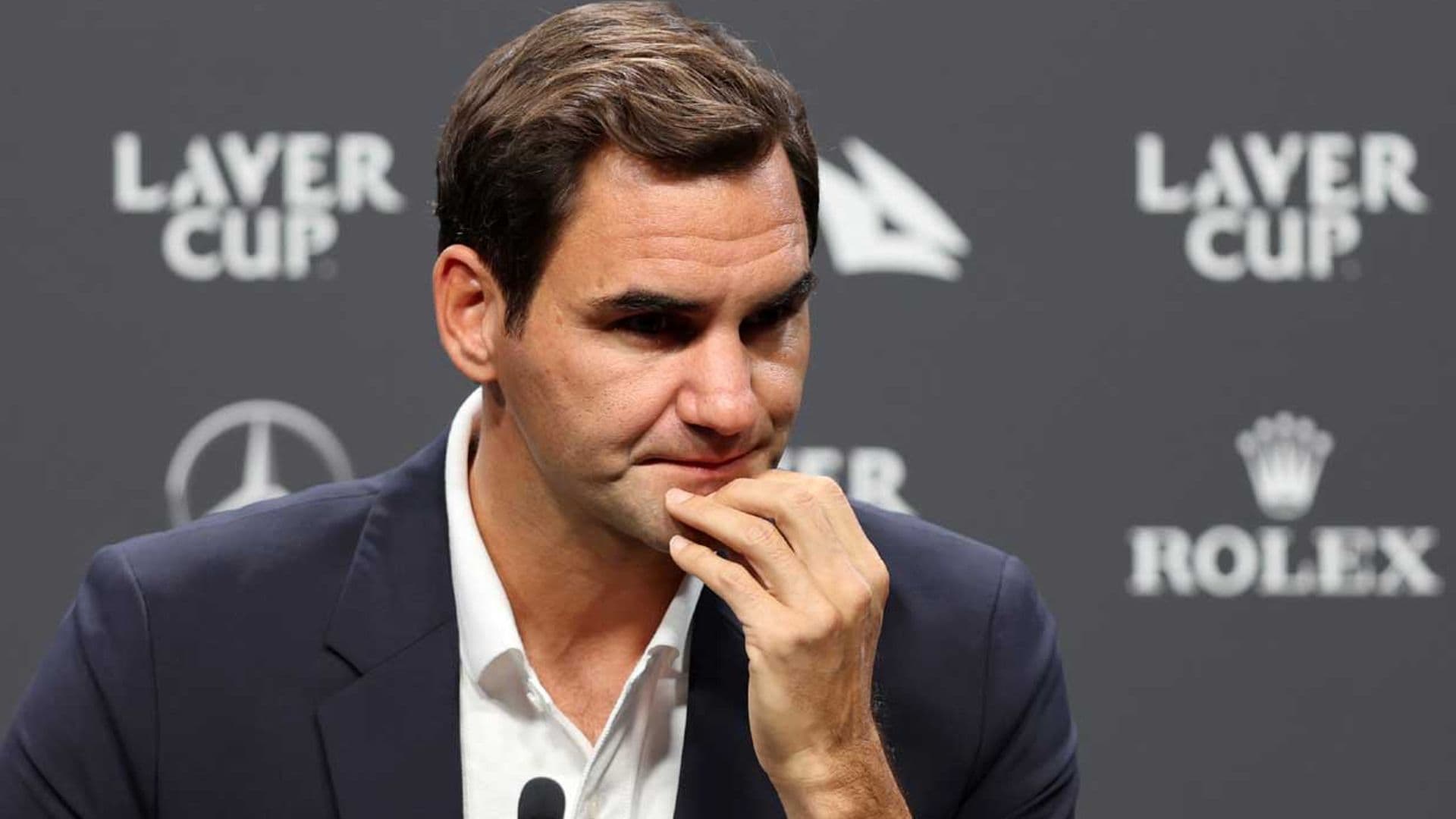 Federer se emociona en su primera rueda de prensa tras anunciar que se retira