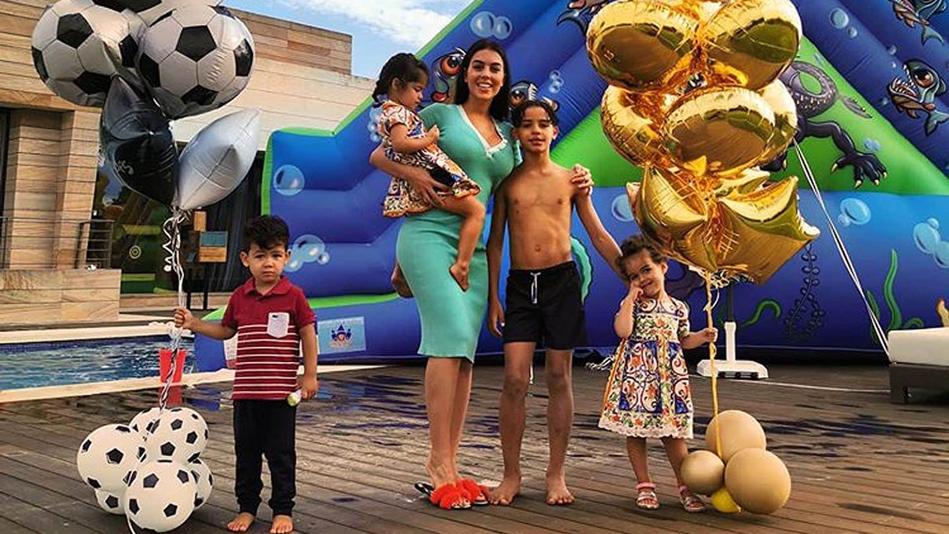 ¡Toboganes y una piscina de espuma! Georgina sorprende a Cristiano Jr. con una impresionante fiesta