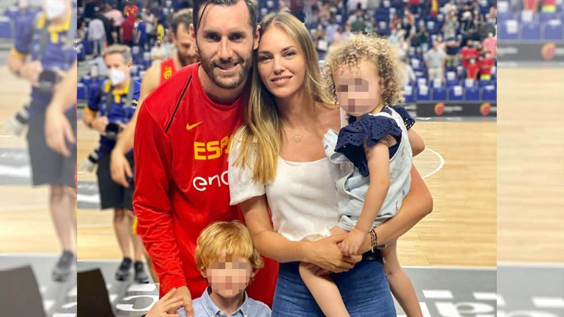 'Papá, papá', los hijos de Rudy Fernández, sus mejores animadores en las Olimpiadas a pesar de la distancia