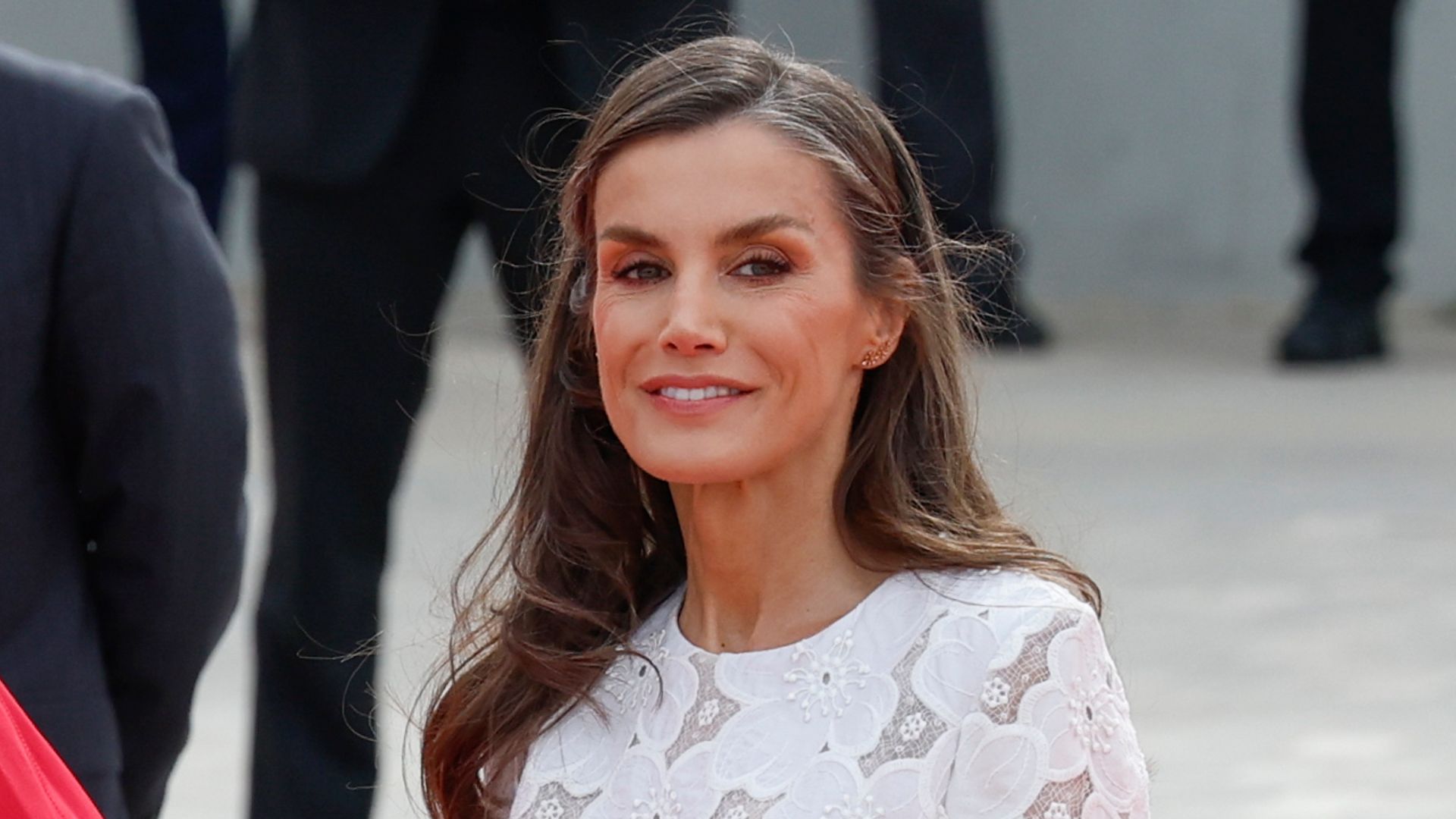 La reina Letizia en la visita del Papa