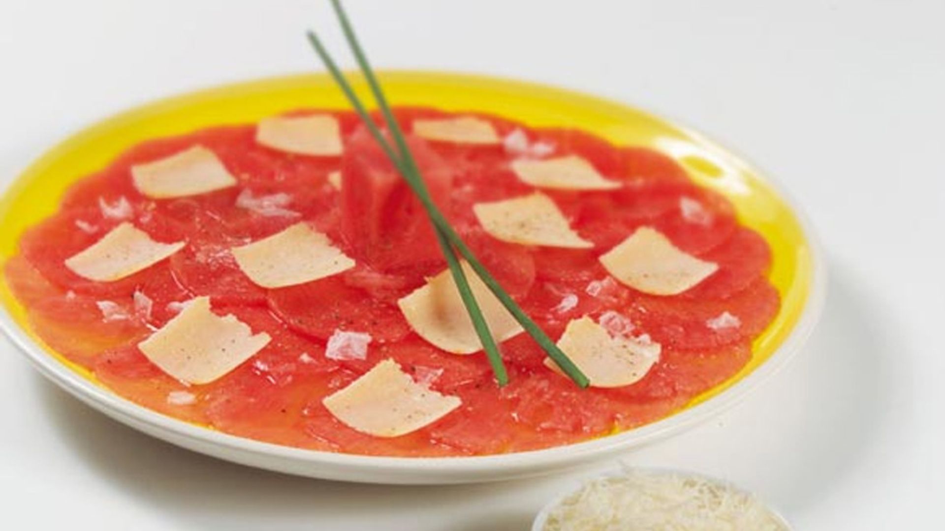 'Carpaccio' de sandía con queso Grana Padano