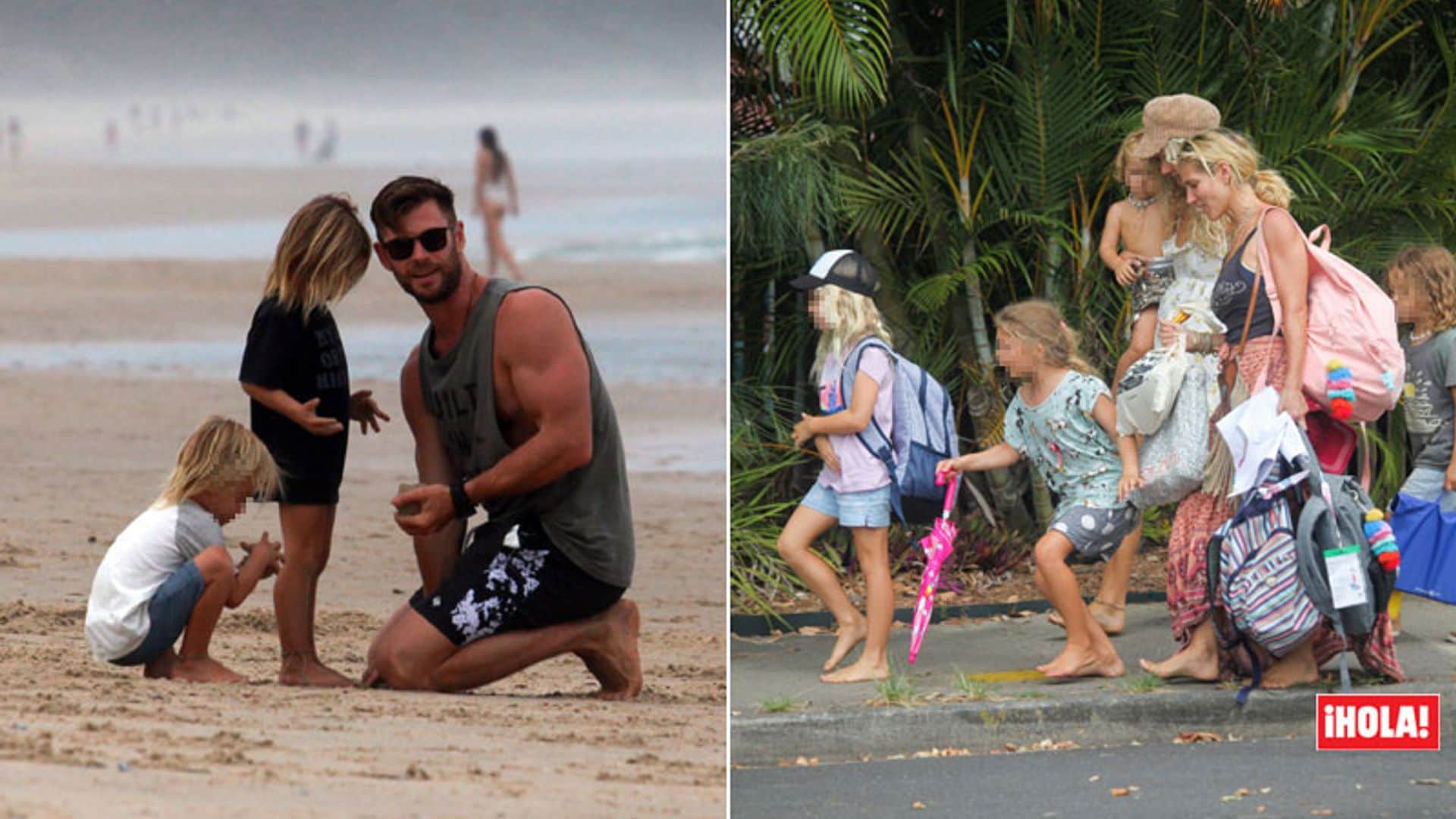 Elsa Pataky y Chris Hemsworth, una 'hippie family' que se divide las tareas
