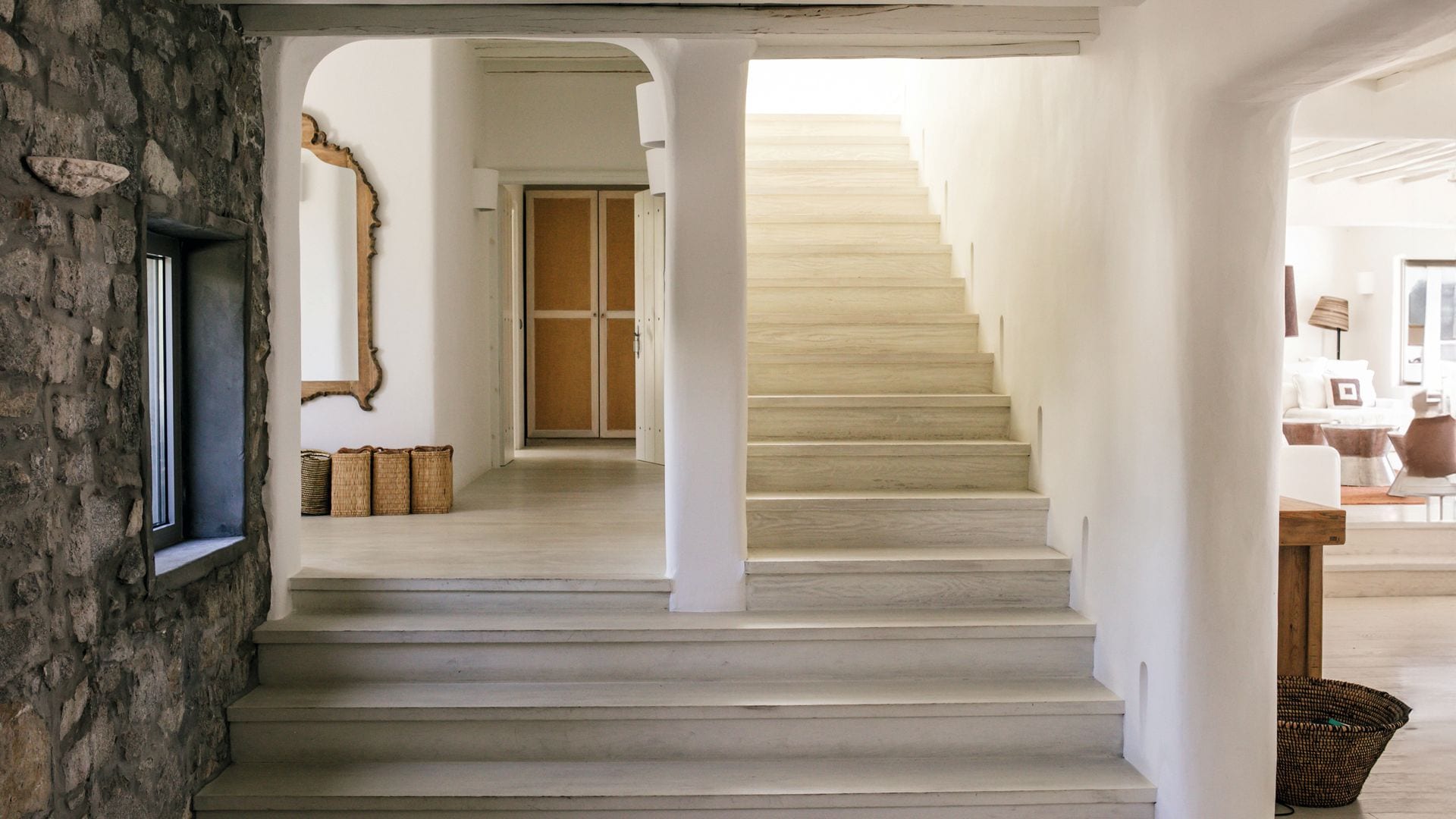 Una vista de las escaleras