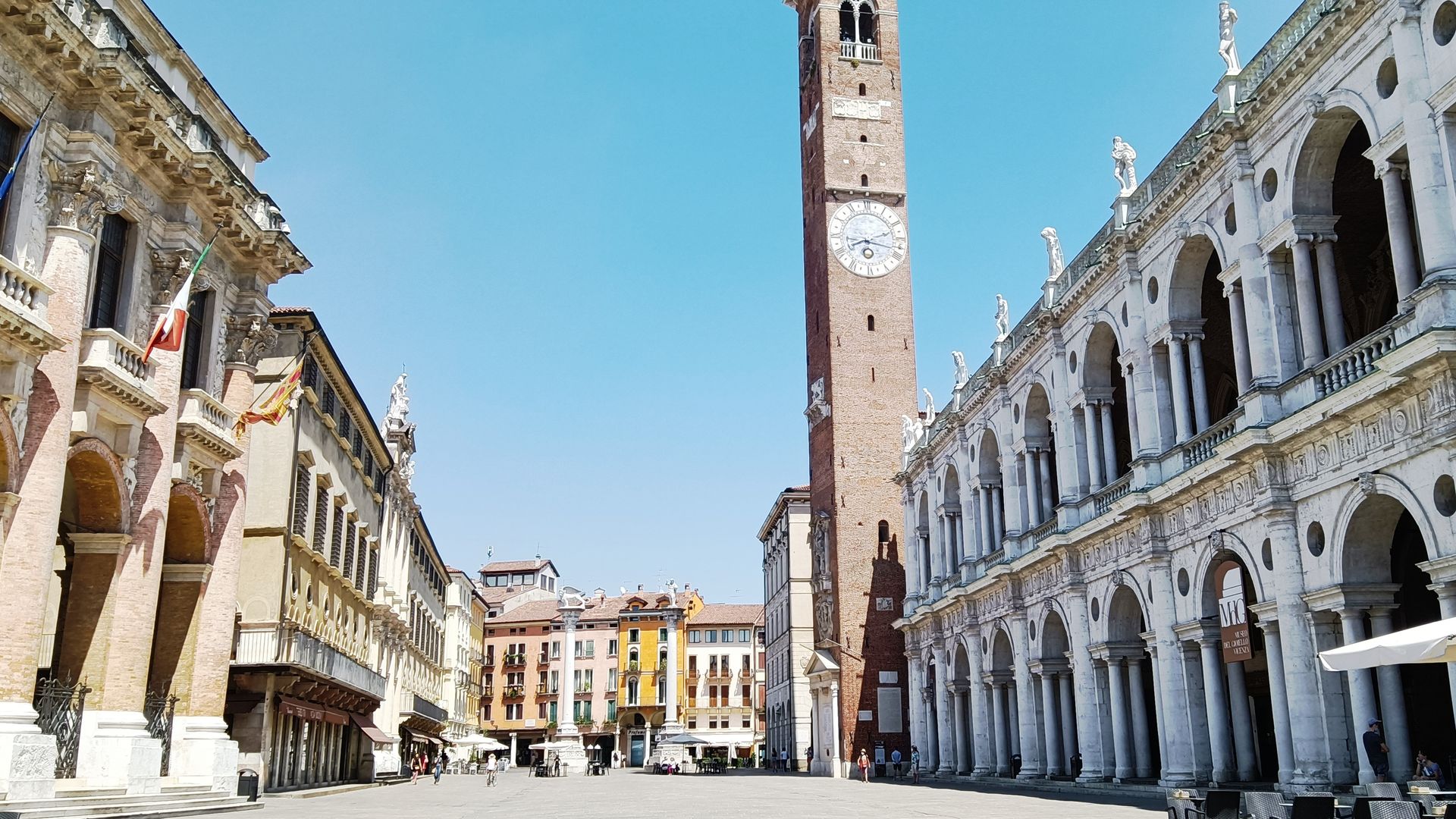 Plaza de Vicenza, región del Véneto, Italia