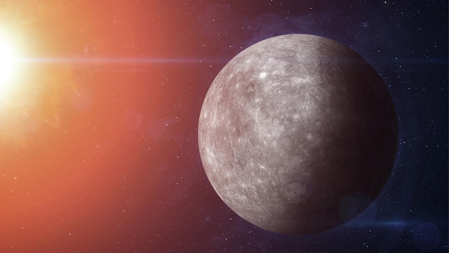 mercury planet and sun 