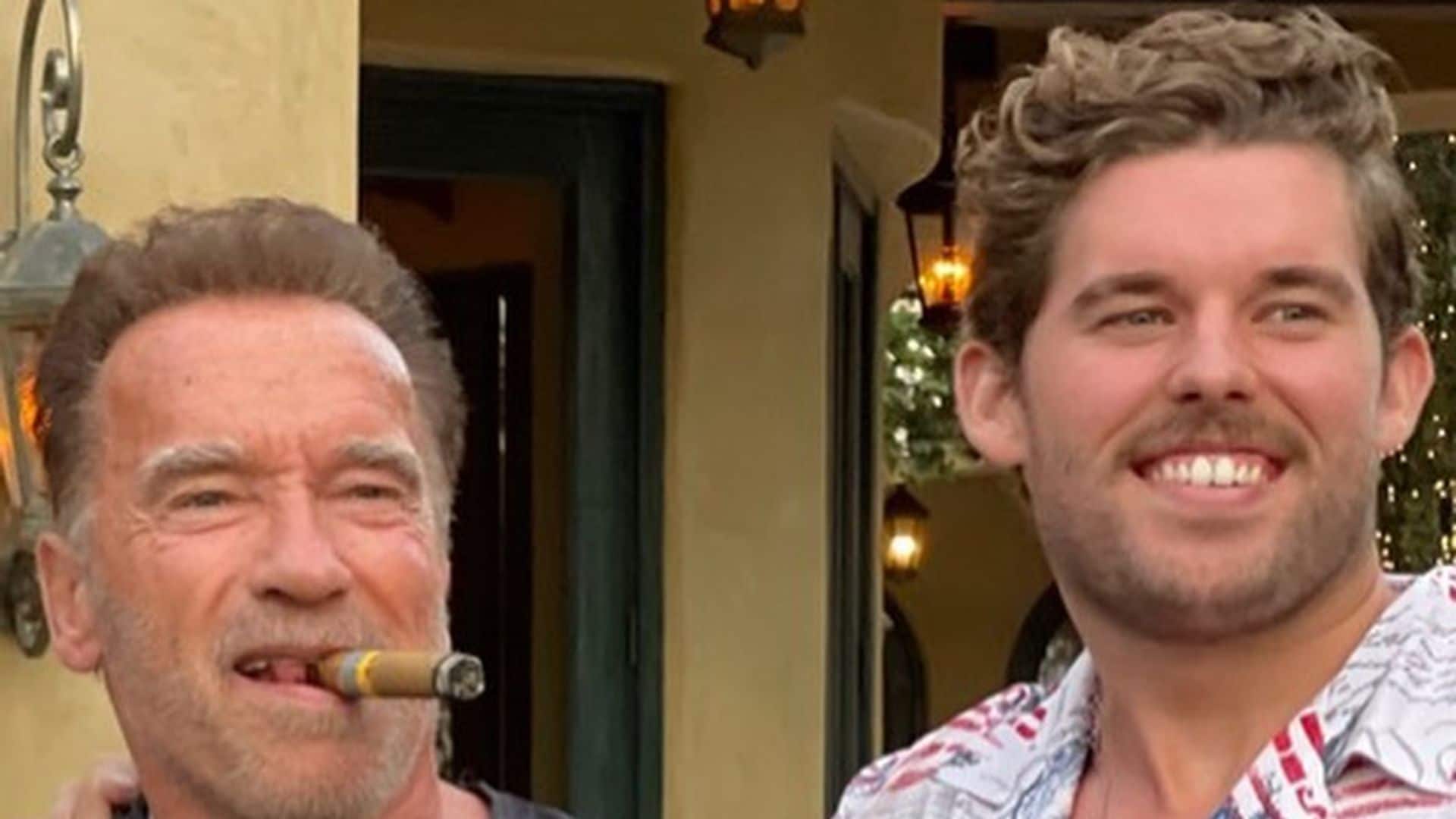Arnold Schwarzenegger con su hijo Christopher
