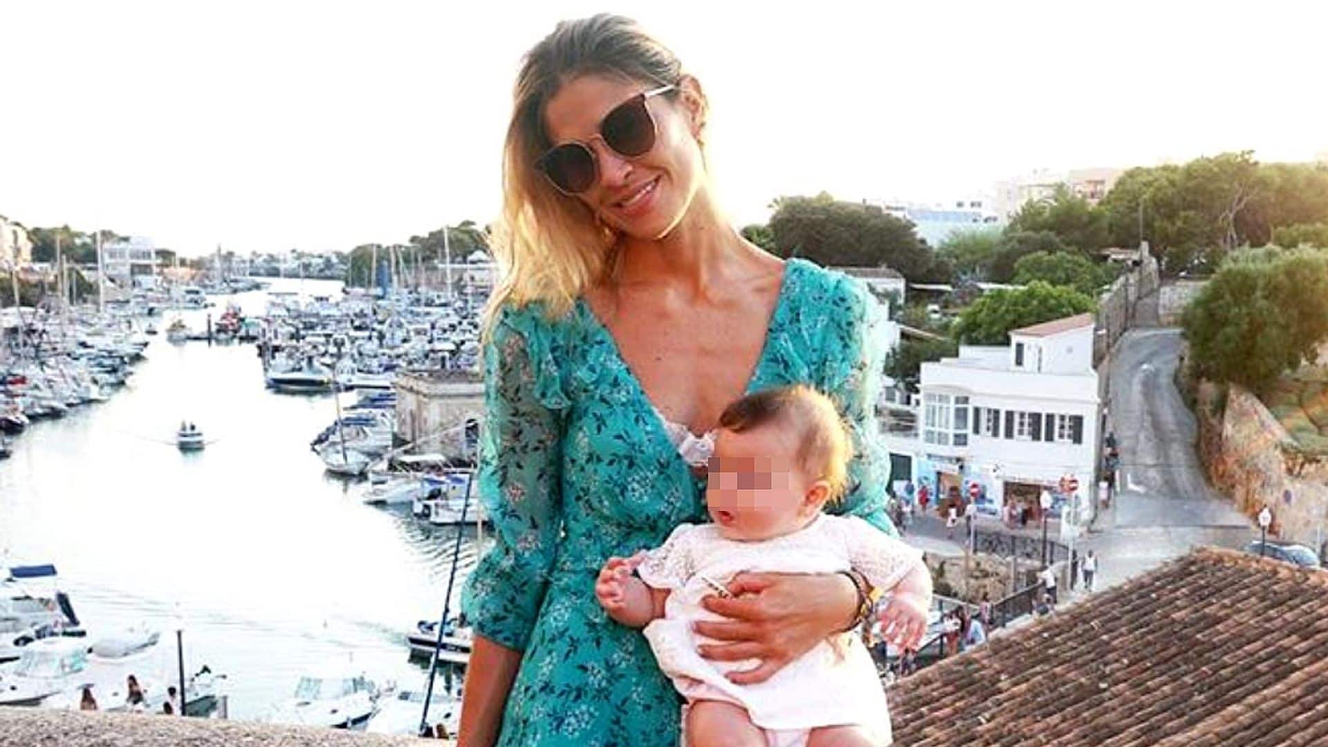 ¡Cómo ha crecido! Carla Pereyra enseña a gatear a su hija Valentina