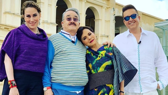 Daniel Bisogno, Mónica Castañeda, Pedro Sola y Pati Chapoy