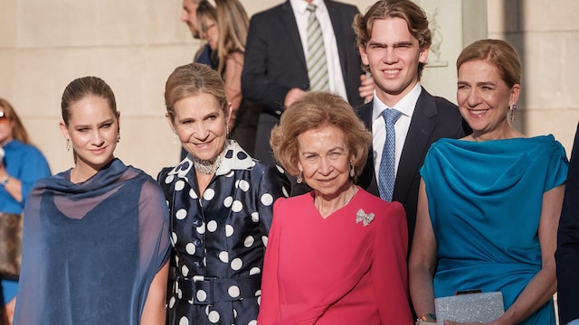 Irene Urdangarin, la infanta Elena, la reina Sofía, la infanta Cristina, Miguel y Juan Urdangarin