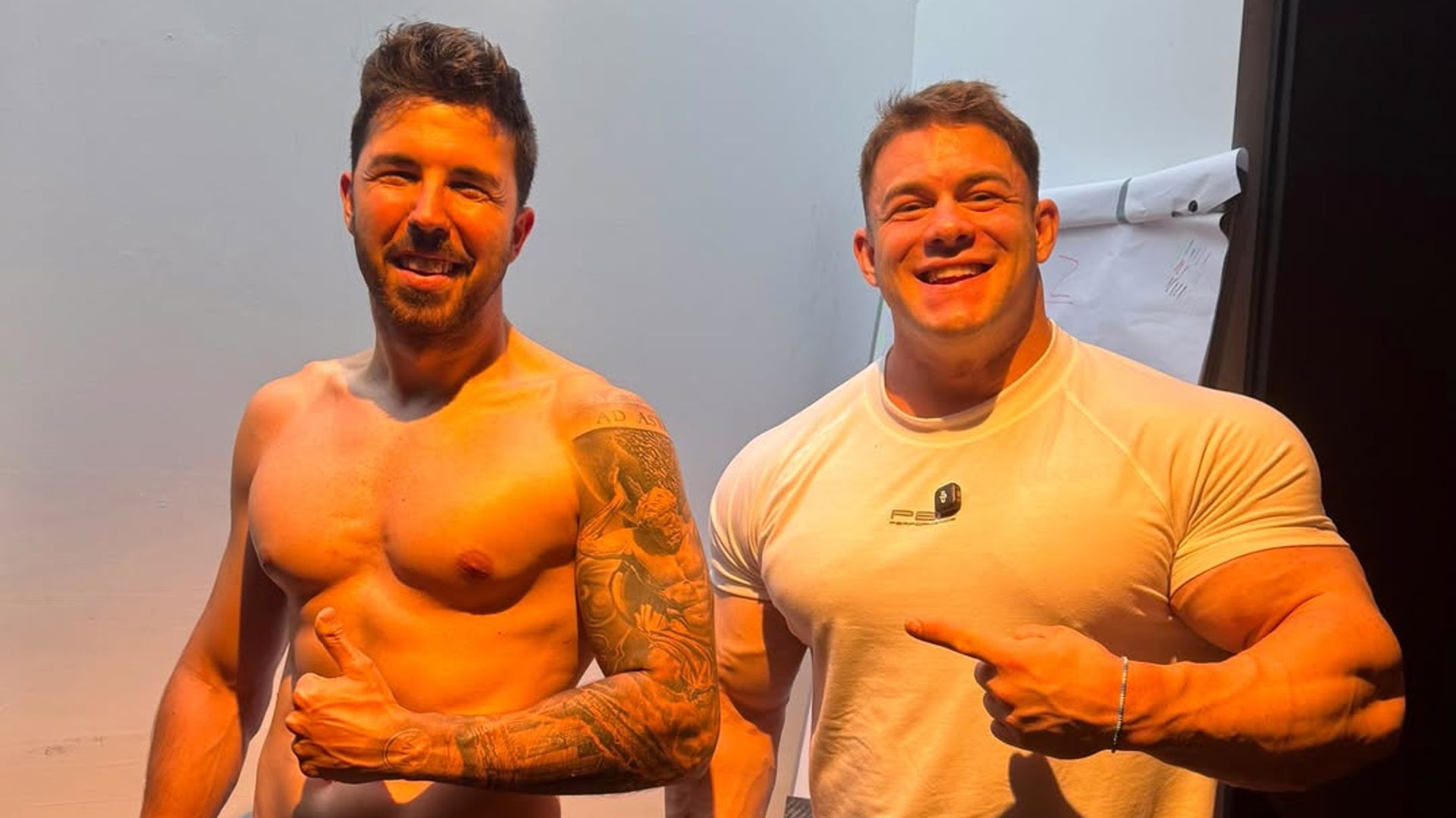 Joan Pradells junto a Willyrex tras uno de sus entrenos