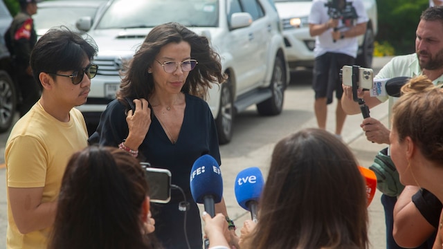 Silvia Bronchalo durante la lectura de la sentencia de Daniel Sancho en Tailandia, 29 de agosto de 2024