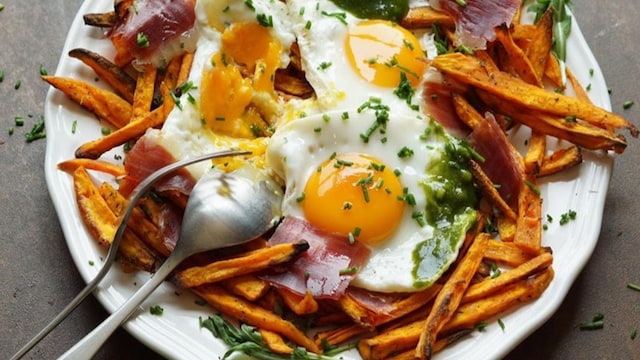 huevos rotos saludables chef bosquet