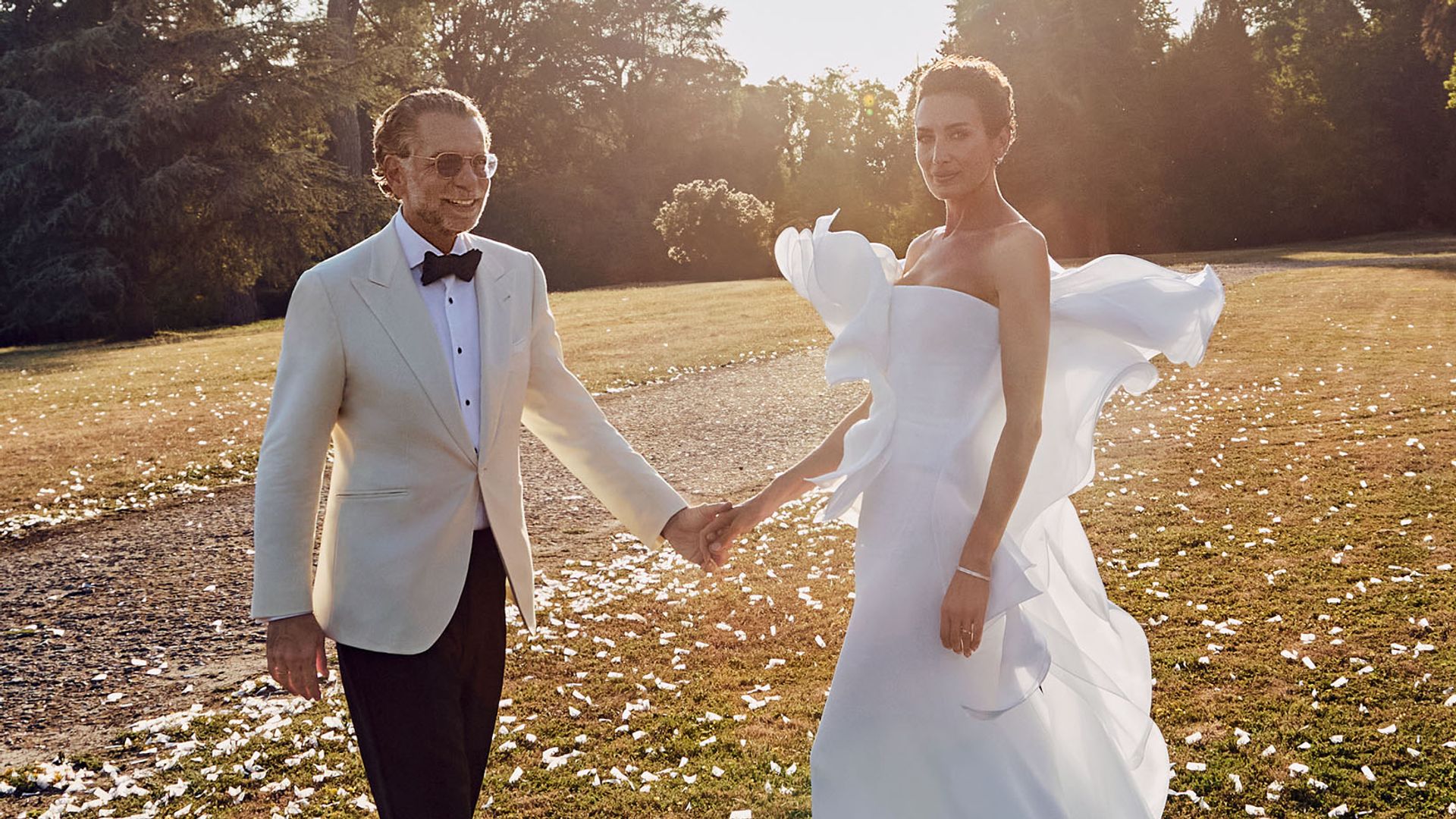 Bill Saad y Nieves Álvarez en su boda en París