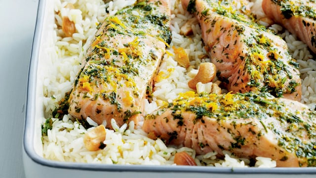 salmon arroz