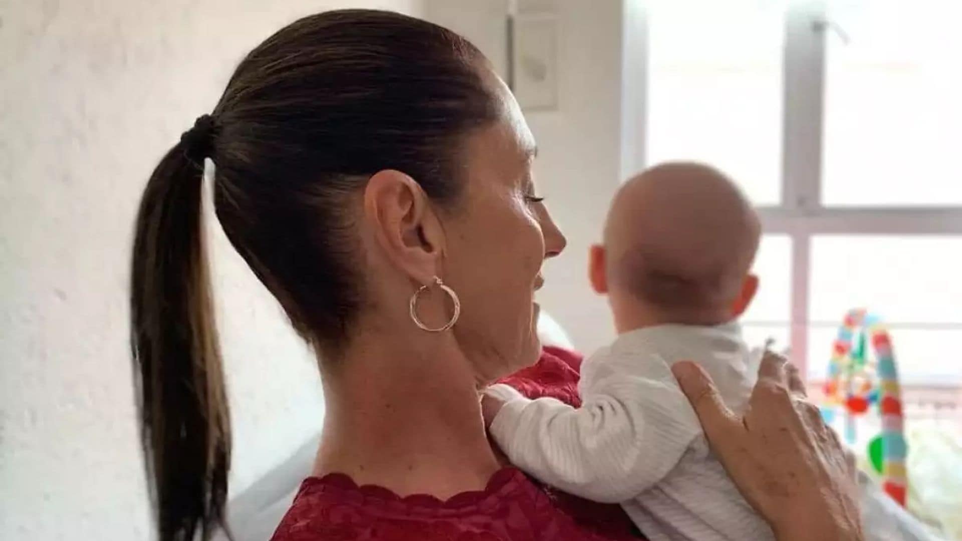 Claudia Sheinbaum y su nieto Pablo