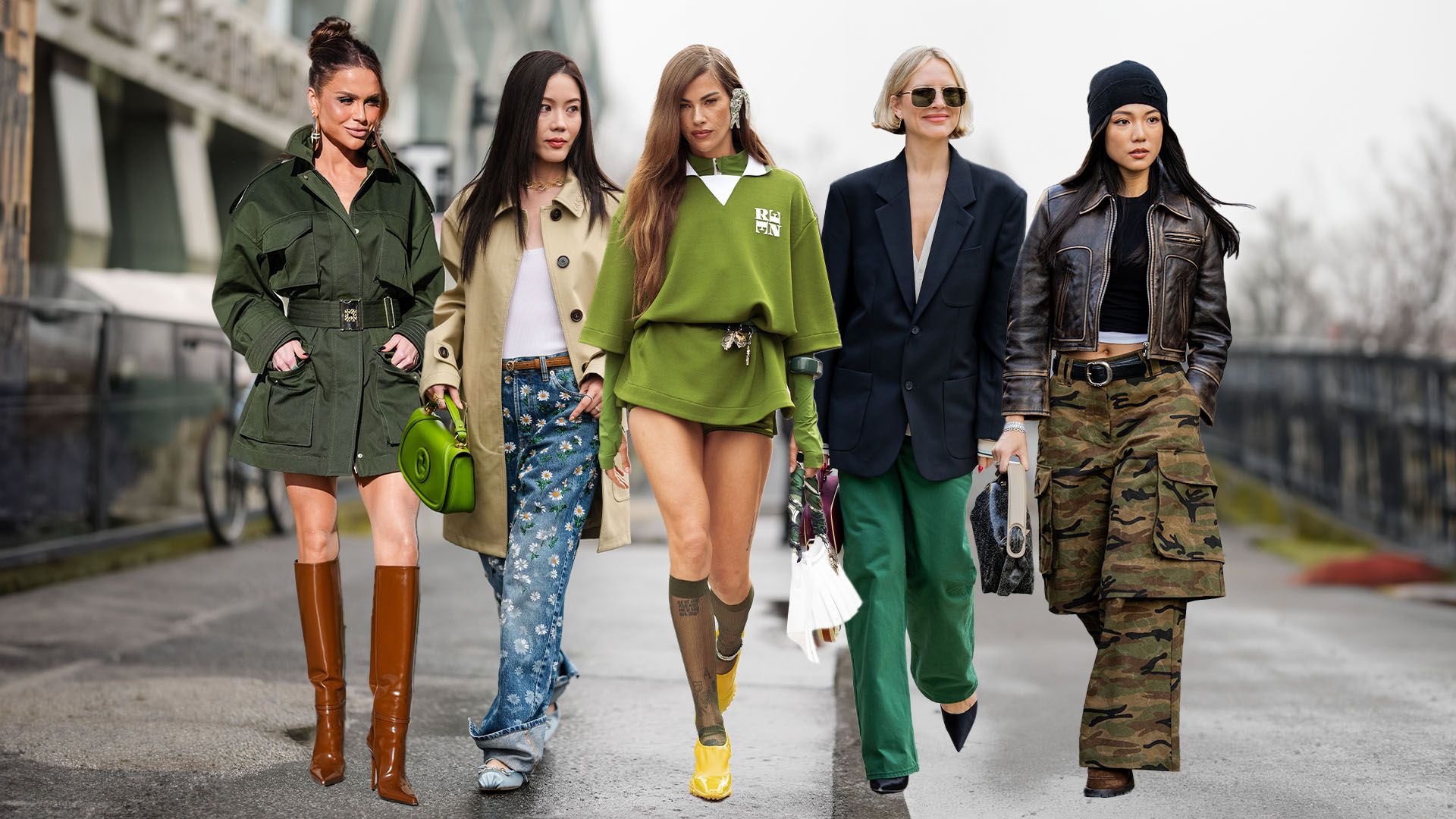 12 looks con prendas y accesorios en verde, el color más FASHION de la primavera 2025