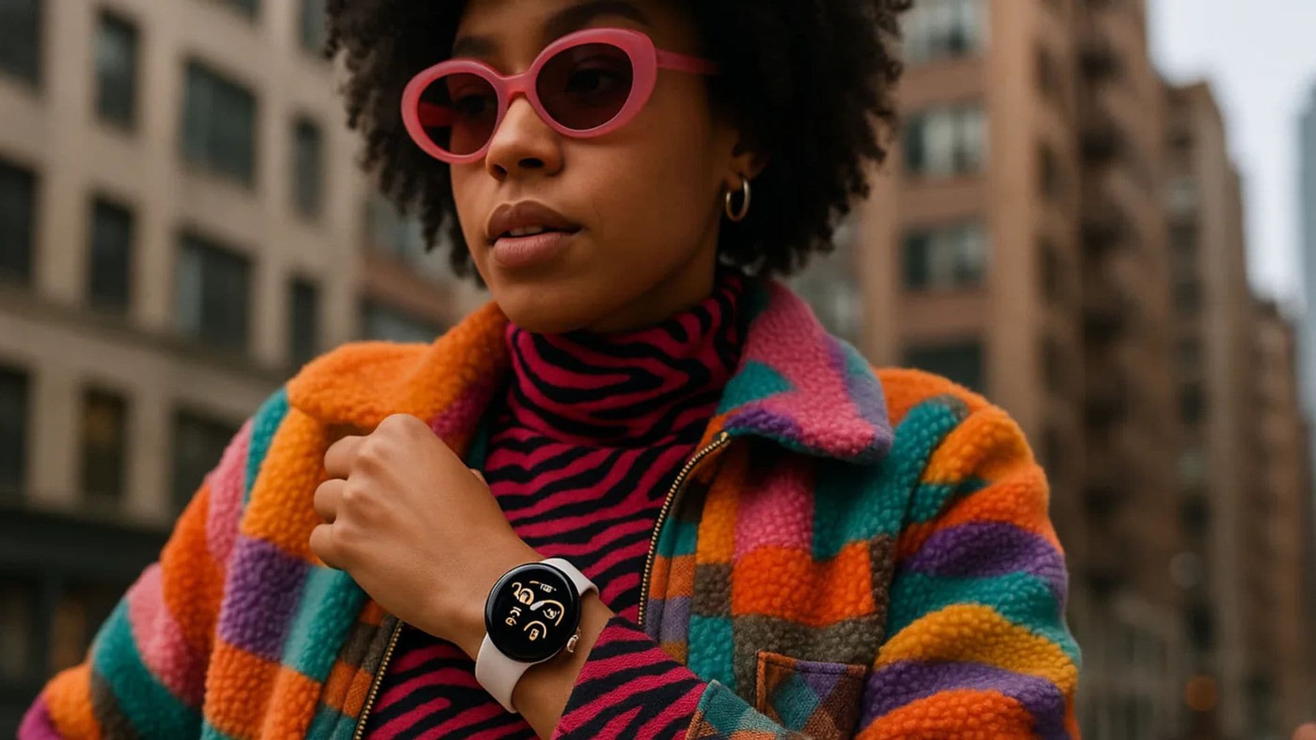 Mujer con reloj Google Pixel Watch 4