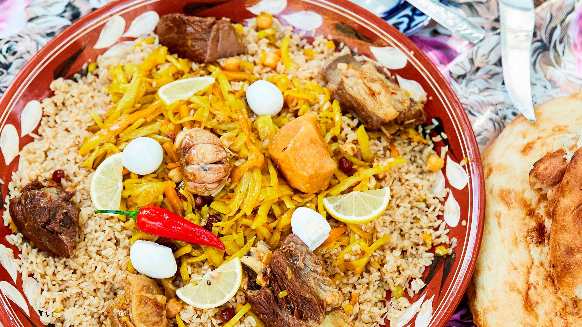 Arroz Plov, plato emblemático de Uzbekistán