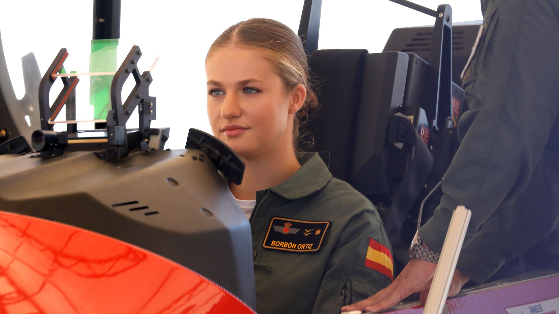 La princesa Leonor, en el avión de combate Pilatus