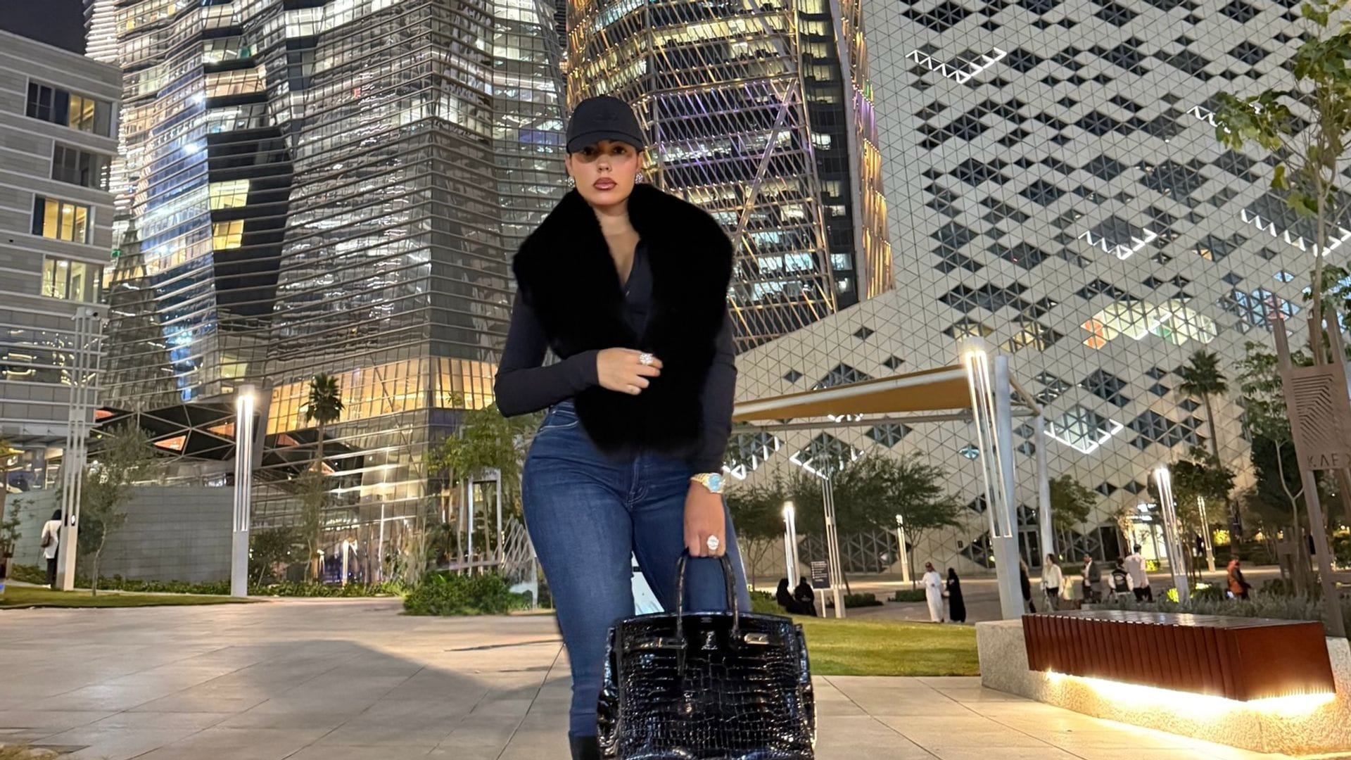 Georgina Rodríguez en el King Abdullah Financial District, en Riad, Arabia Saudita.