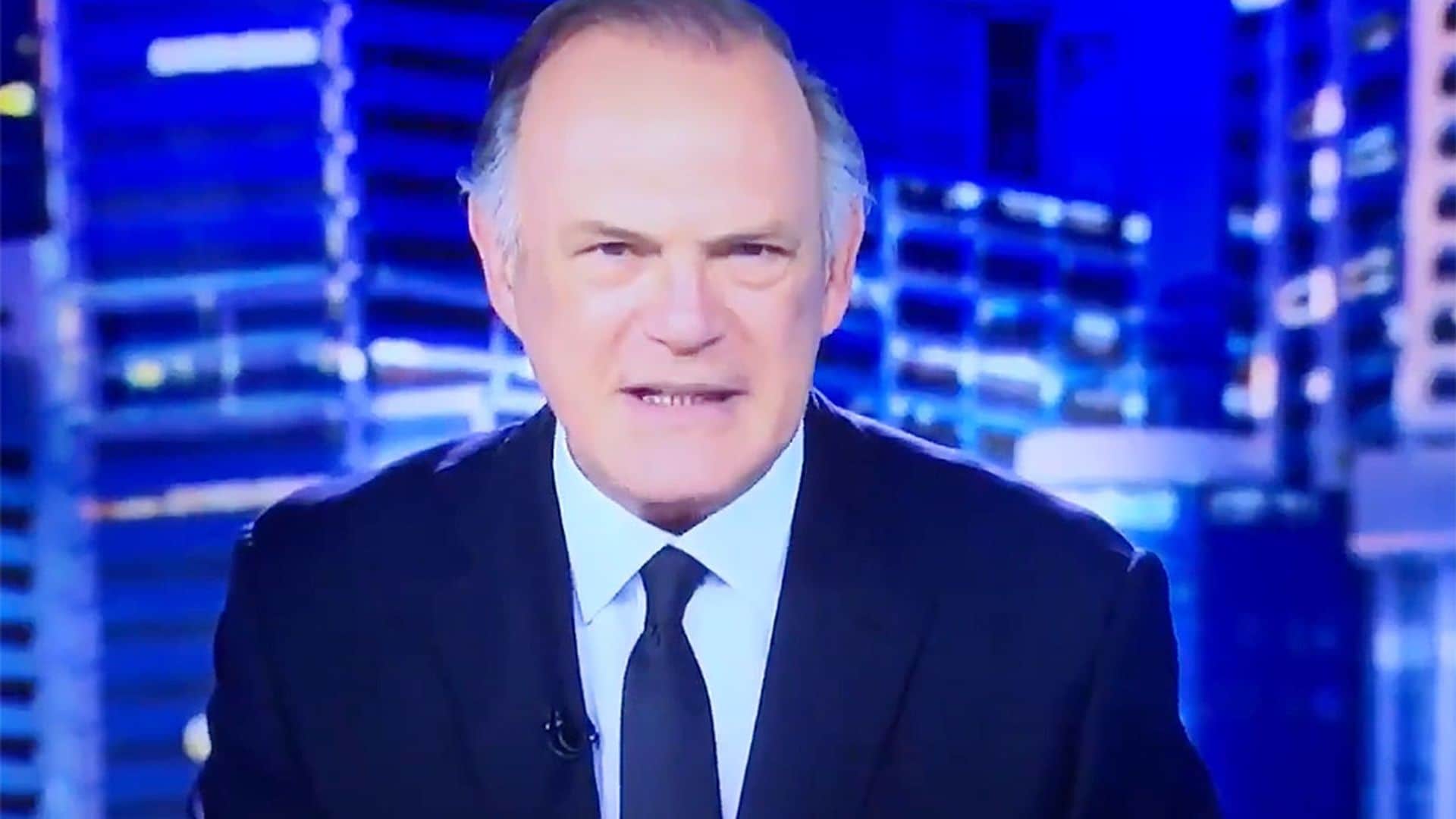 Un ataque de risa impide a Pedro Piqueras terminar una frase