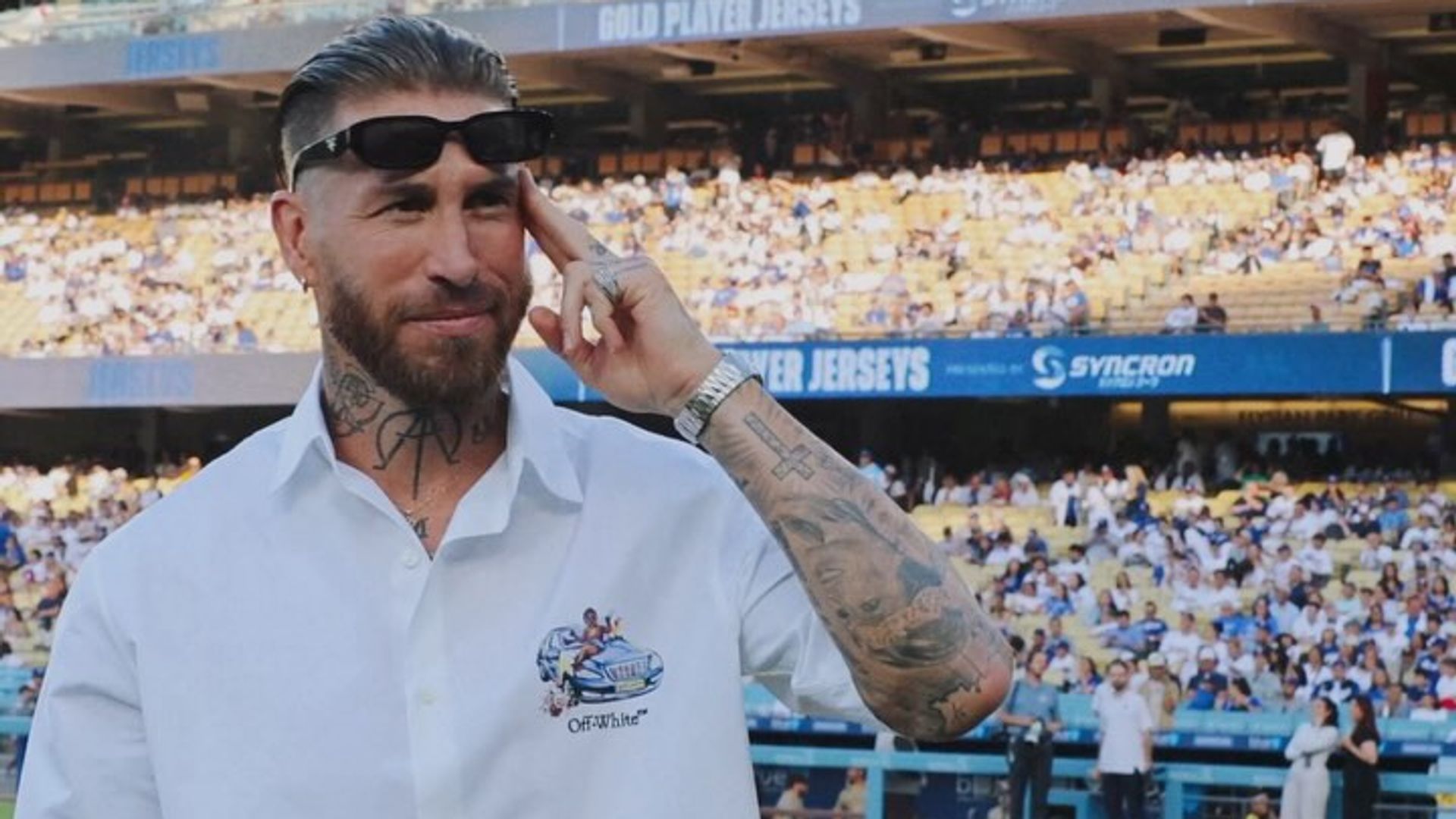 Sergio Ramos, en el campo de fútbol